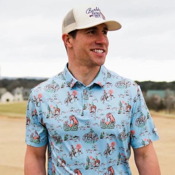 Performance Polo - Cowboy Up Blue