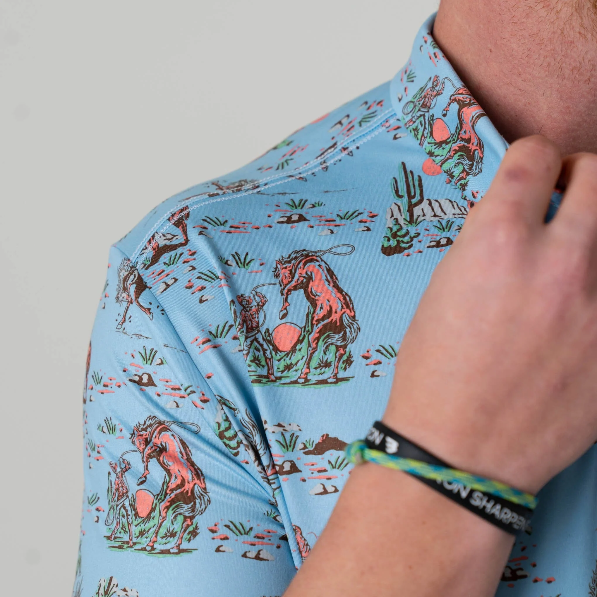 Performance Polo - Cowboy Up Blue