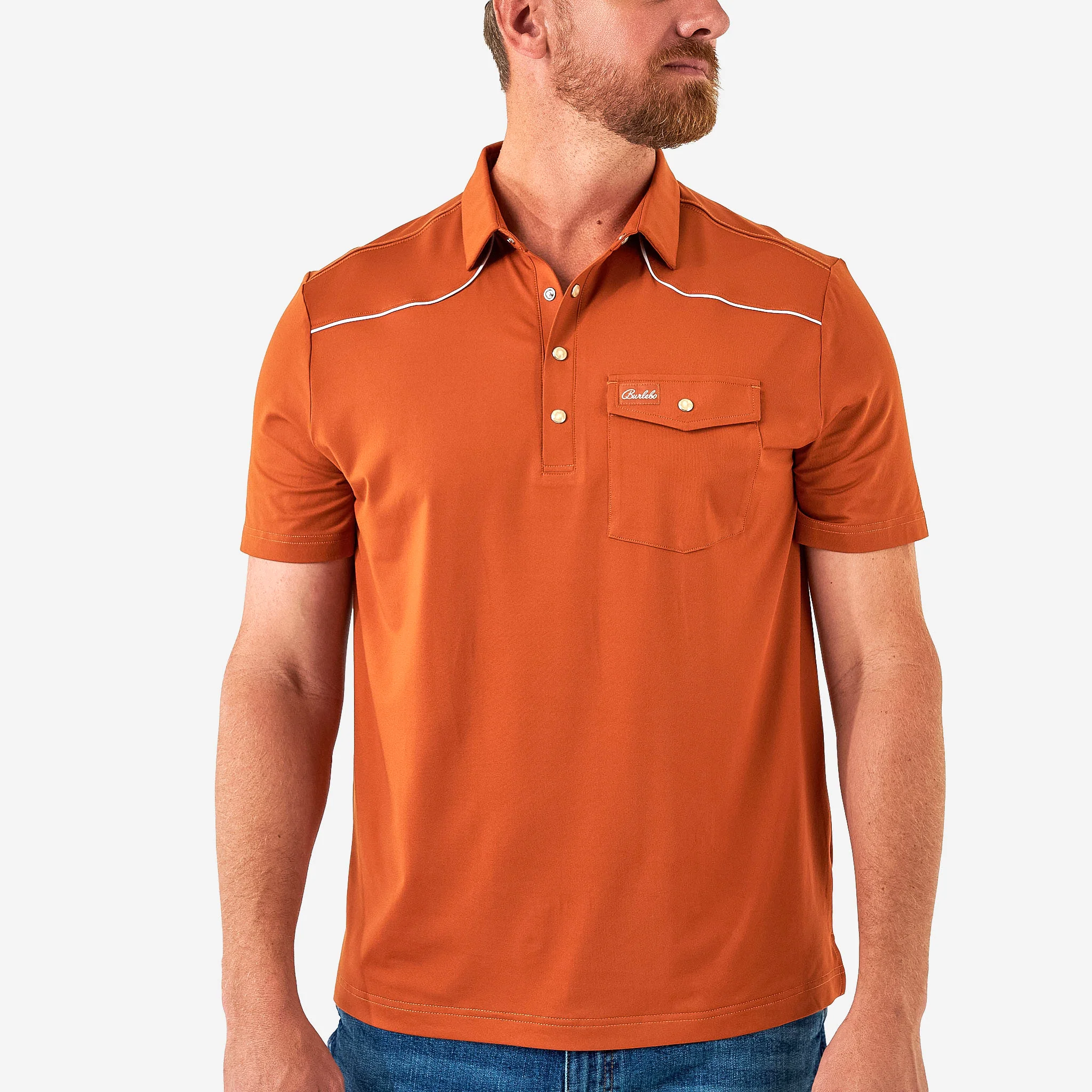 3795-pearl-snap-performance-polo-orange-1.webp Pearl Snap Performance Polo - Orange