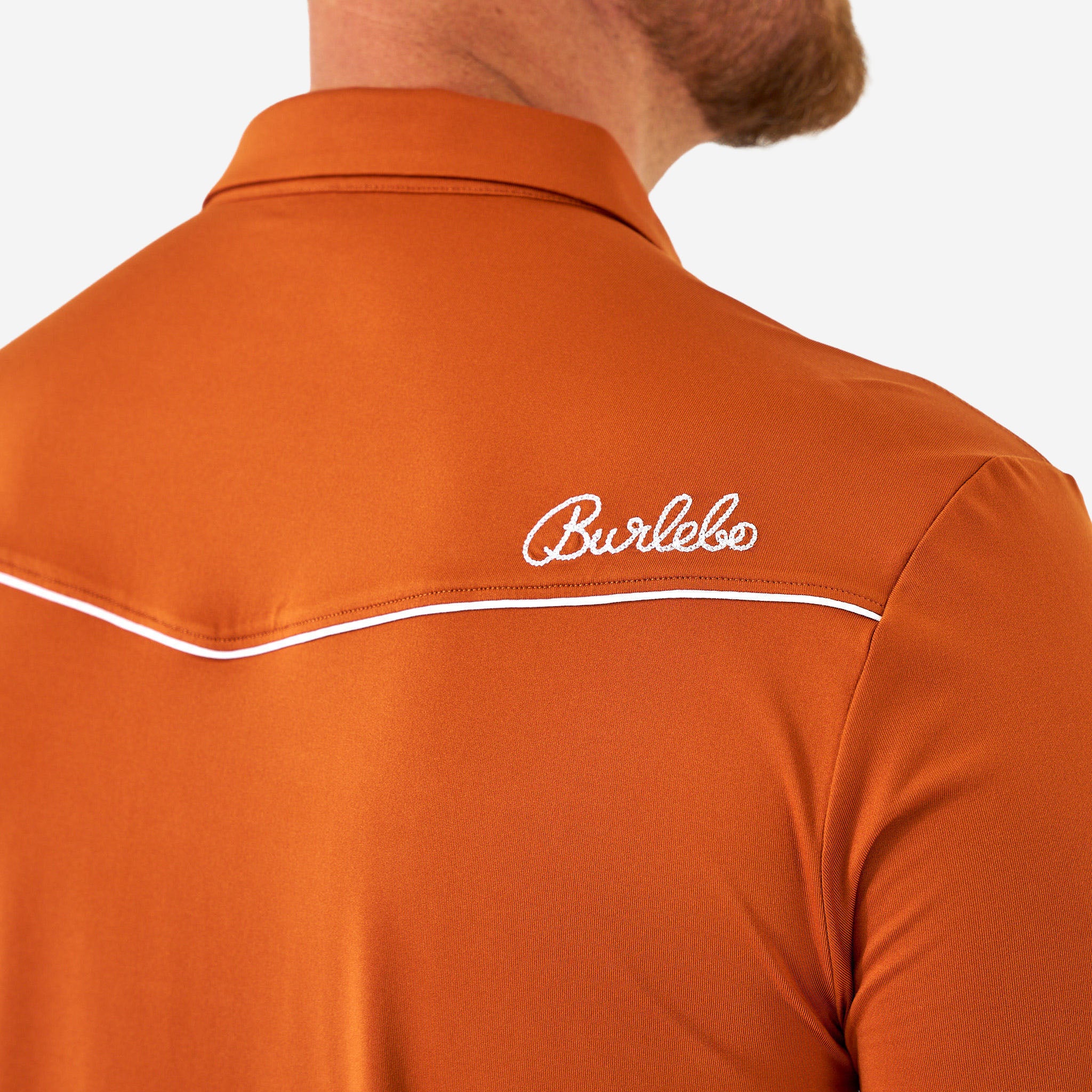 Pearl Snap Performance Polo - Orange