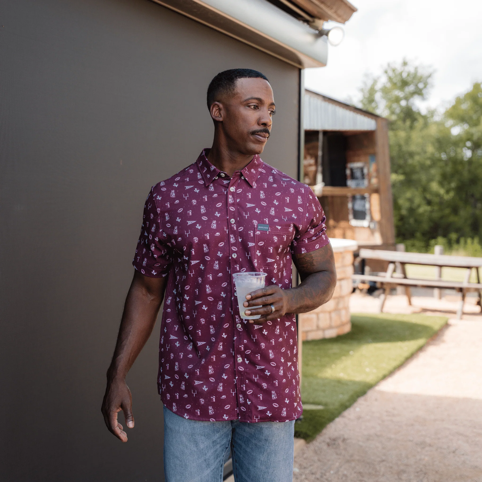 Performance Button Up - Gameday in College Station