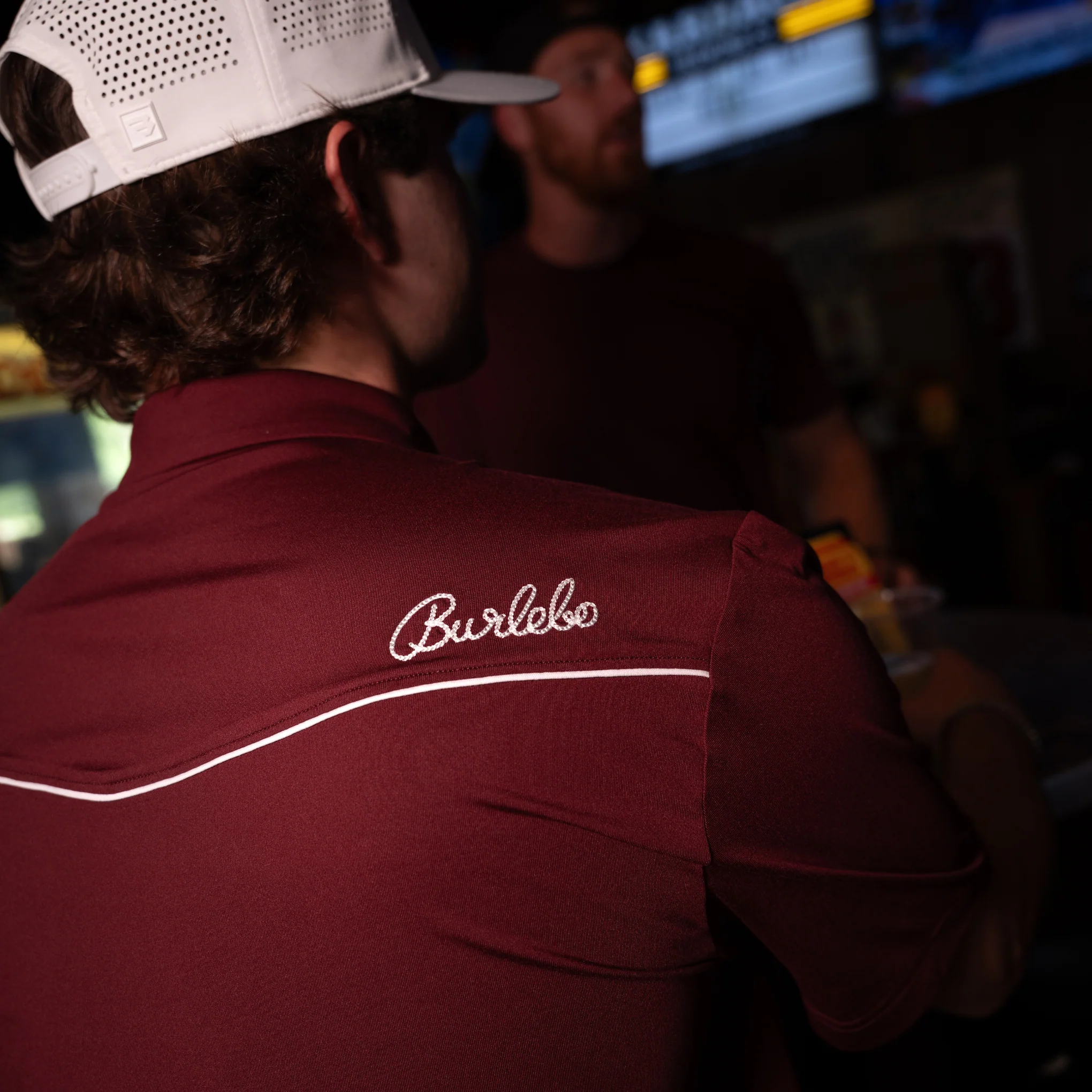 Pearl Snap Performance Polo - Maroon
