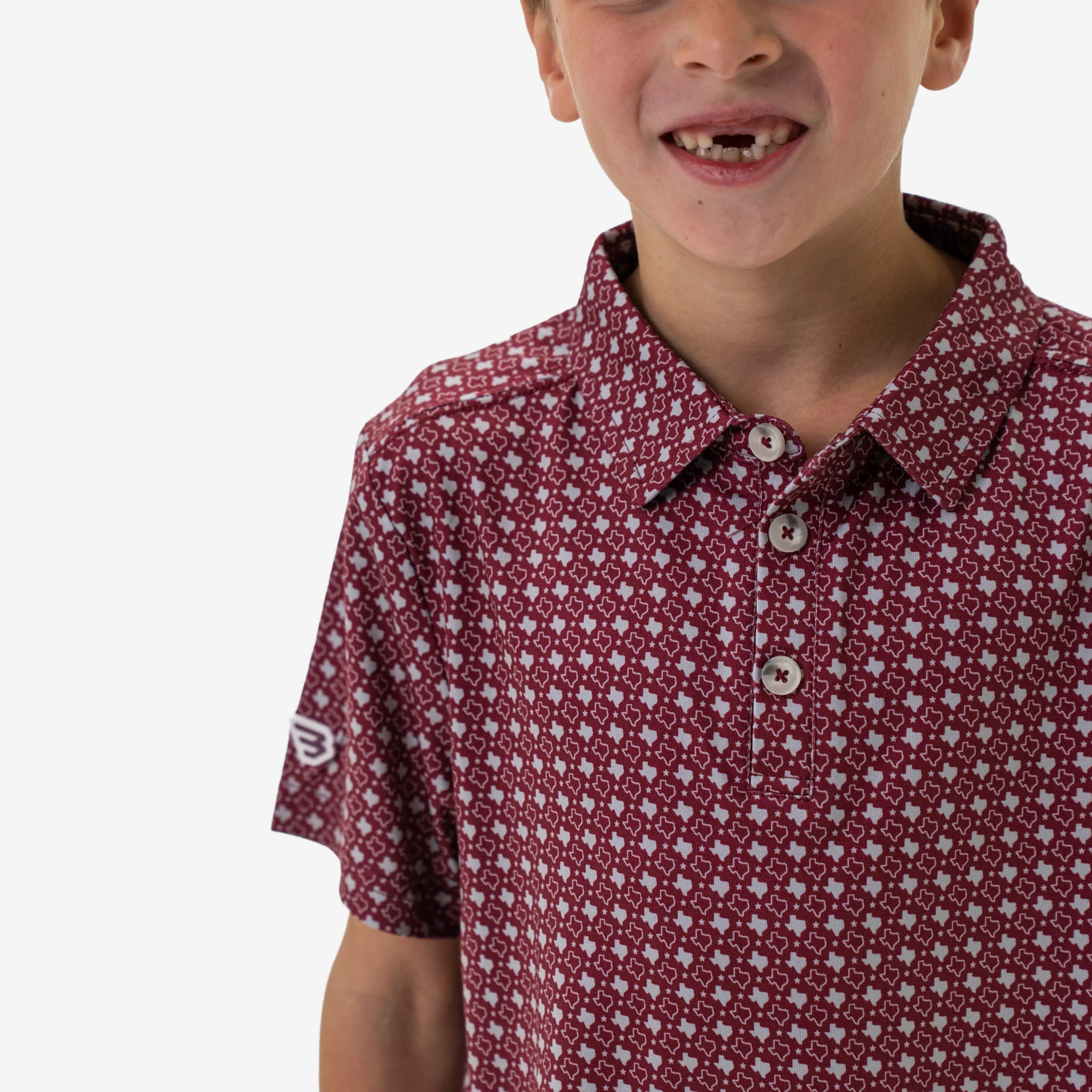 3830-youth-performance-polo-texas-maroon-grey-5.webp Youth Performance Polo - Texas - Maroon & Grey
