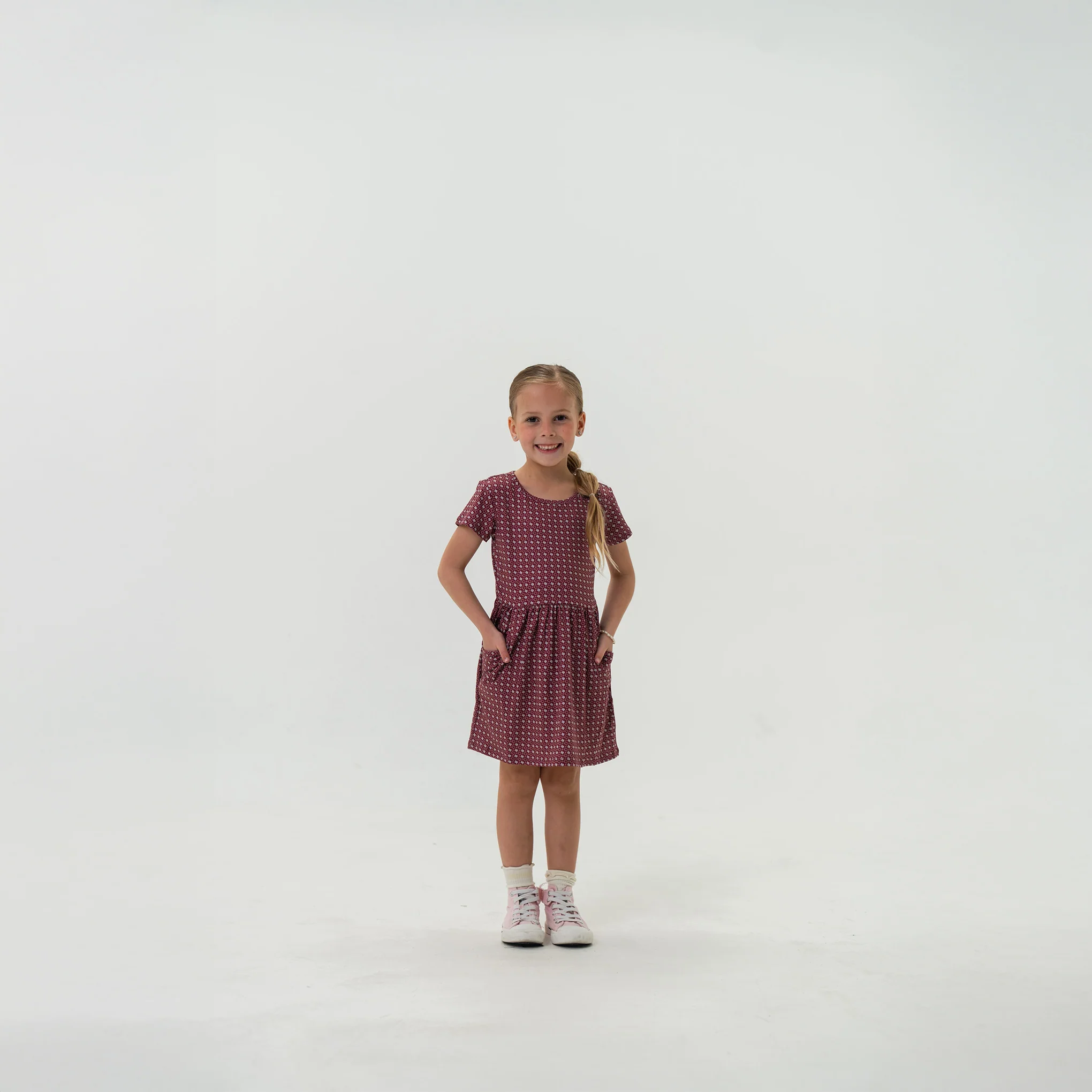 Youth Moxie Dress - Texas - Maroon & Grey
