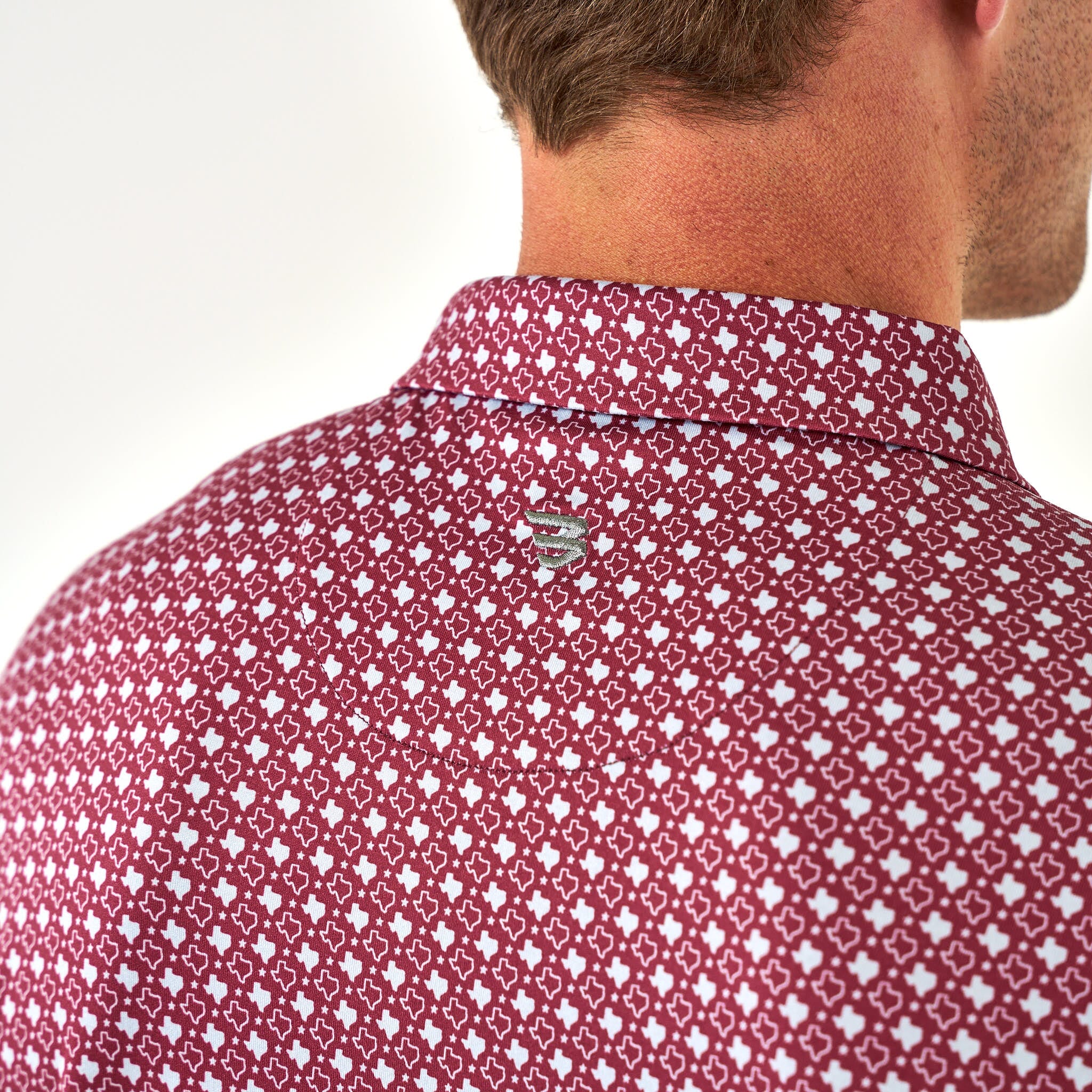 Performance Polo - Texas - Maroon & Grey