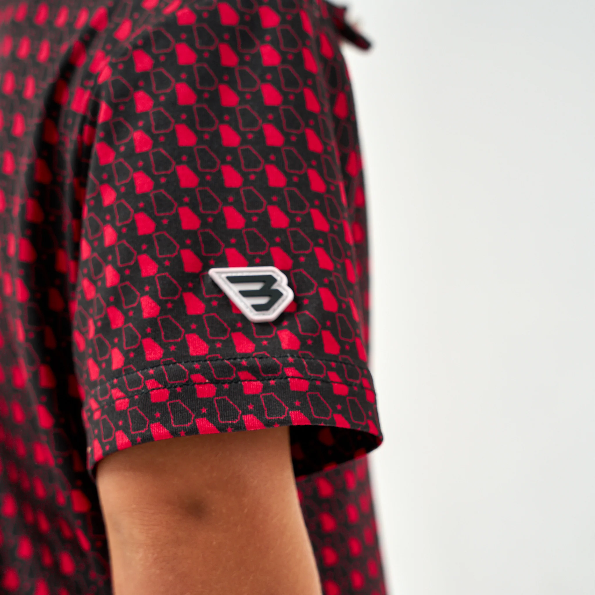 Youth Performance Polo - Georgia - Black & Red