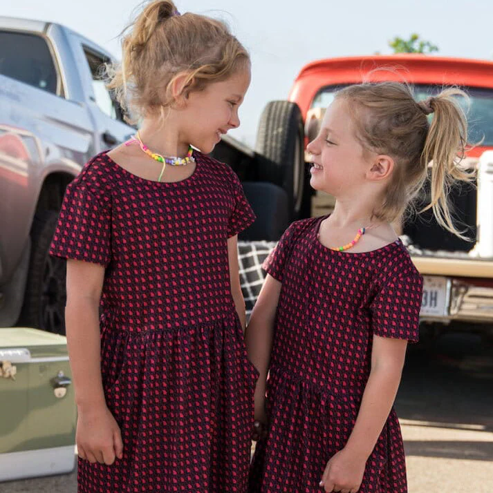 Youth Moxie Dress - Georgia - Black & Red