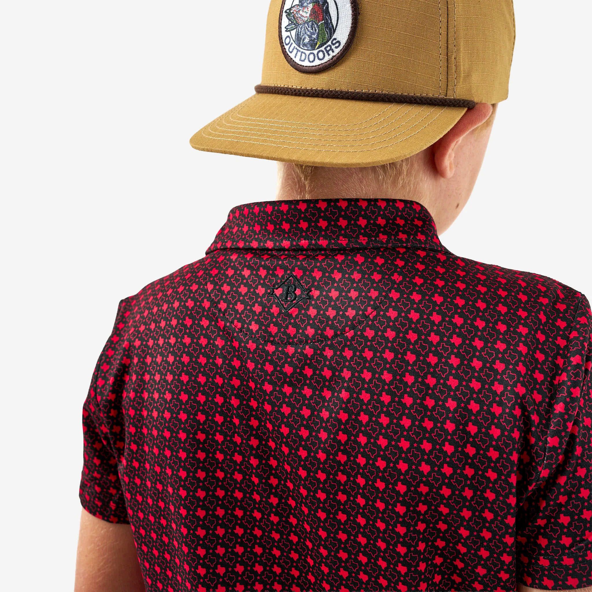 3924-youth-performance-polo-texas-black-red-5.webp Youth Performance Polo - Texas - Black & Red