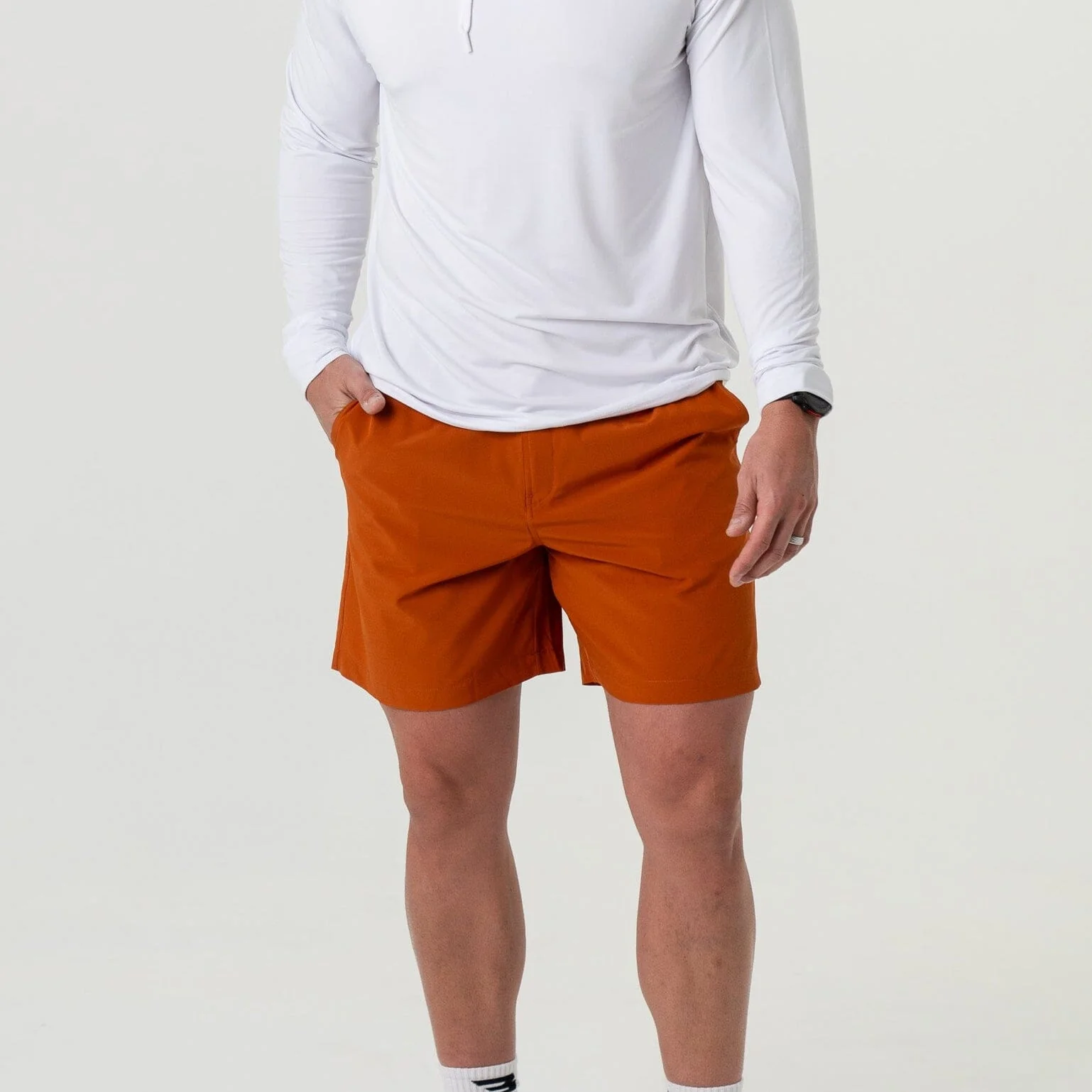 Everyday Short - Orange - White Camo Pocket