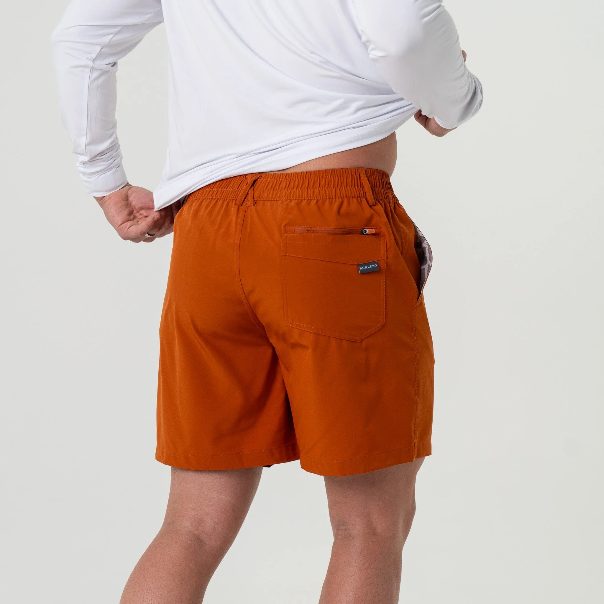 Everyday Short - Orange - White Camo Pocket