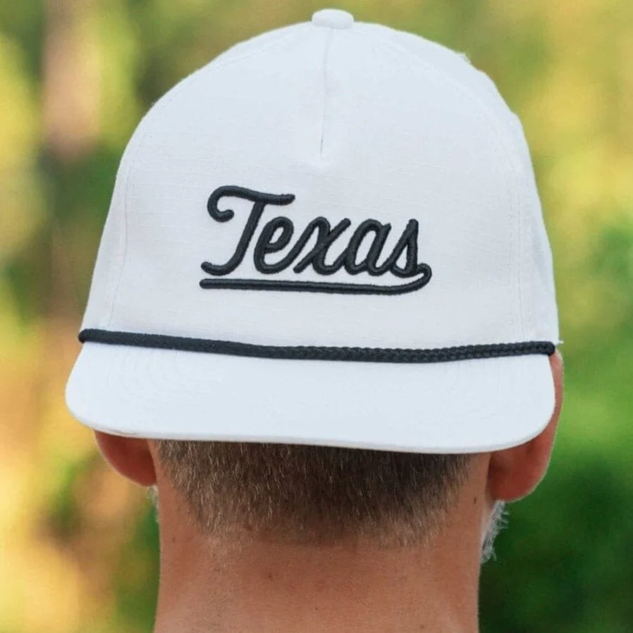 Cap - Texas Script - White