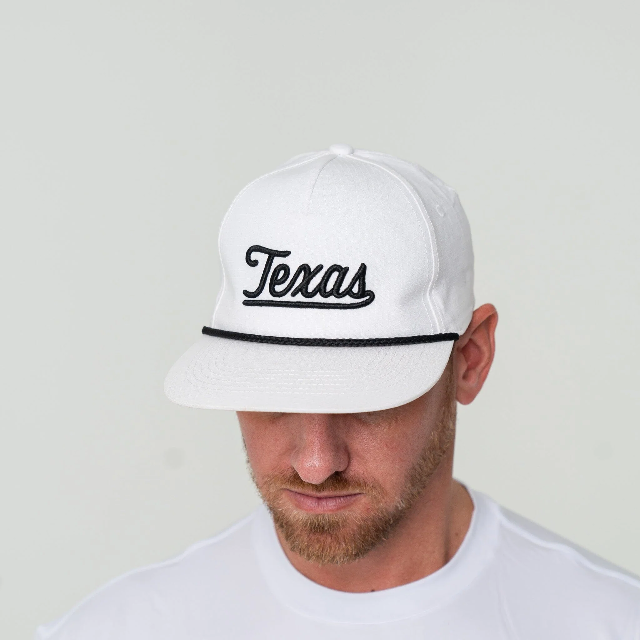 Cap - Texas Script - White