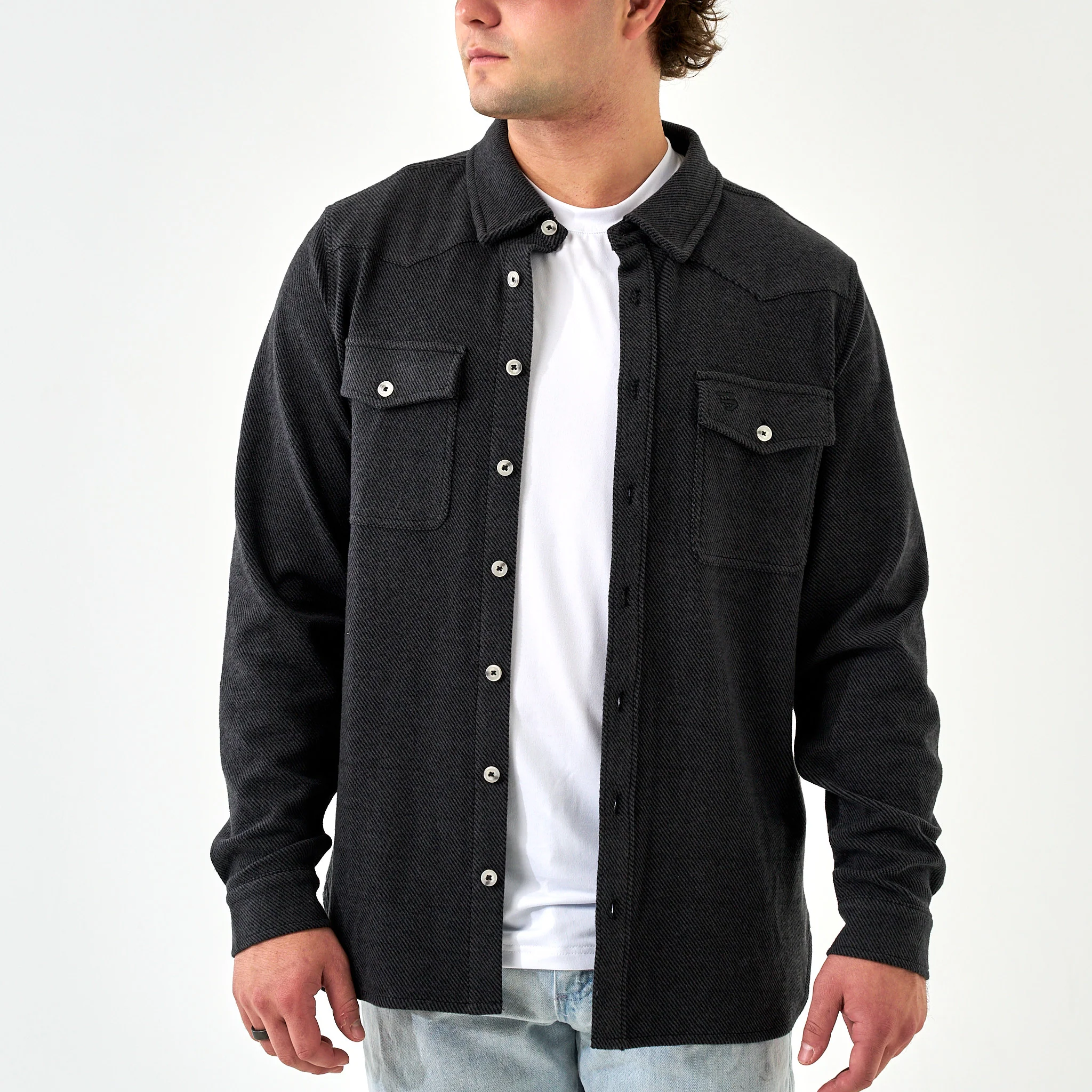 Long Sleeve -  Austin Shirt - Heather Black