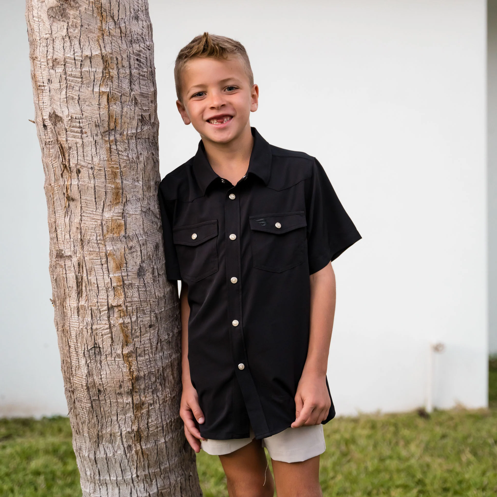 3979-youth-performance-western-shirt-black-2.webp Youth Performance Western Shirt - Black