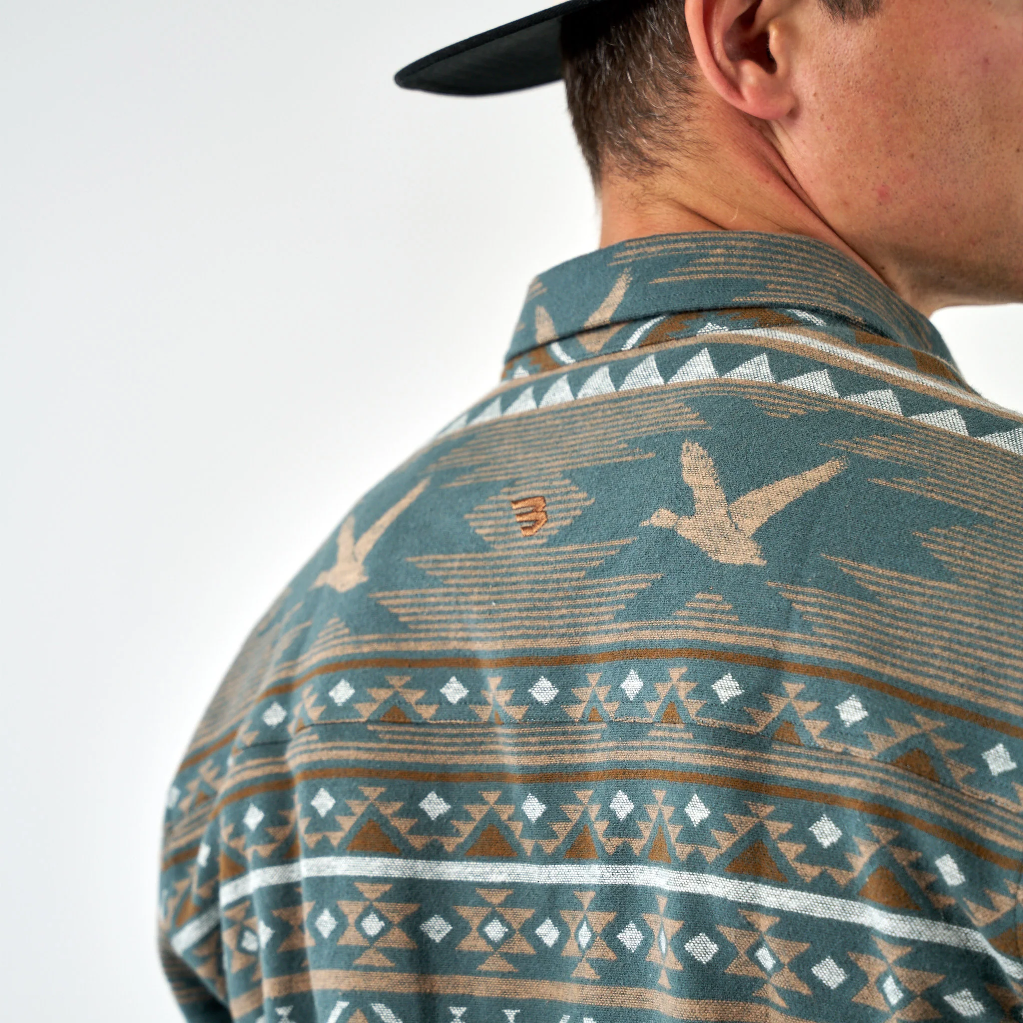 Vintage Heavyweight Flannel - Whitetail Aztec - Olive