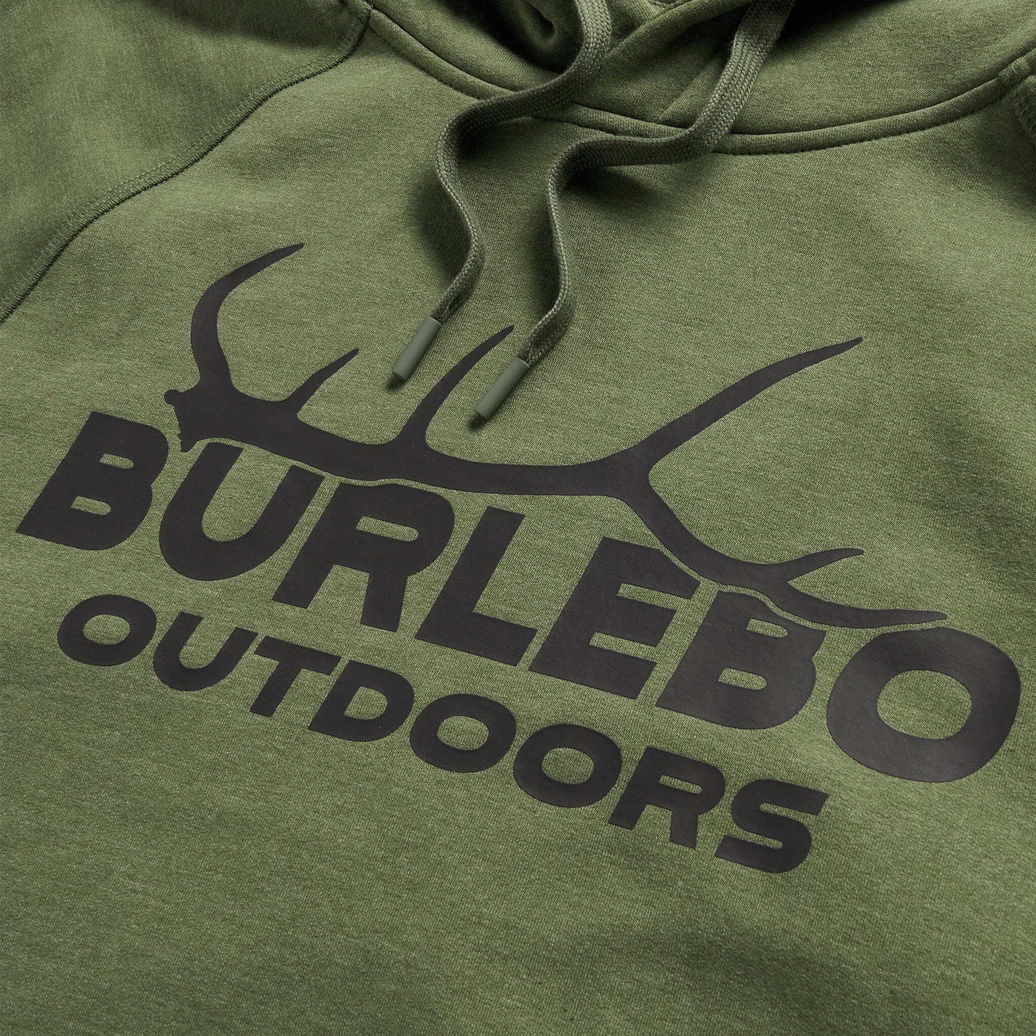 Fleece Hoodie - Elk Horn - Heather Olive