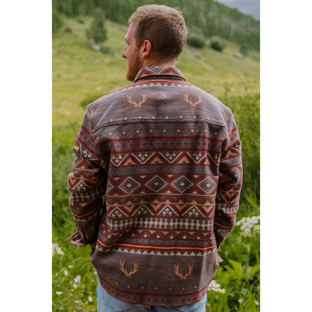 Whitetail Deer Aztec - Long Sleeve Twill
