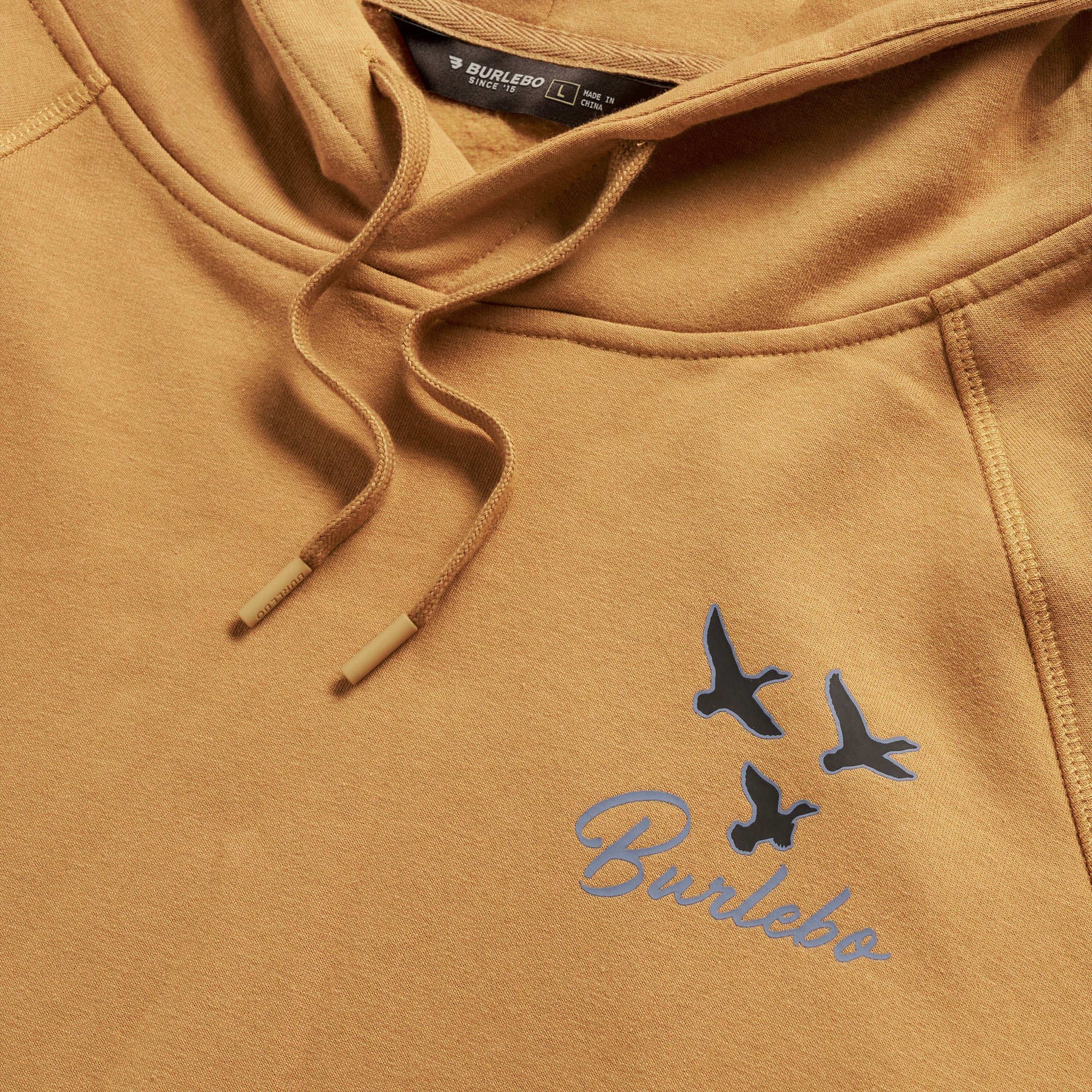 Fleece Hoodie - Duck And Dog - Light Brown