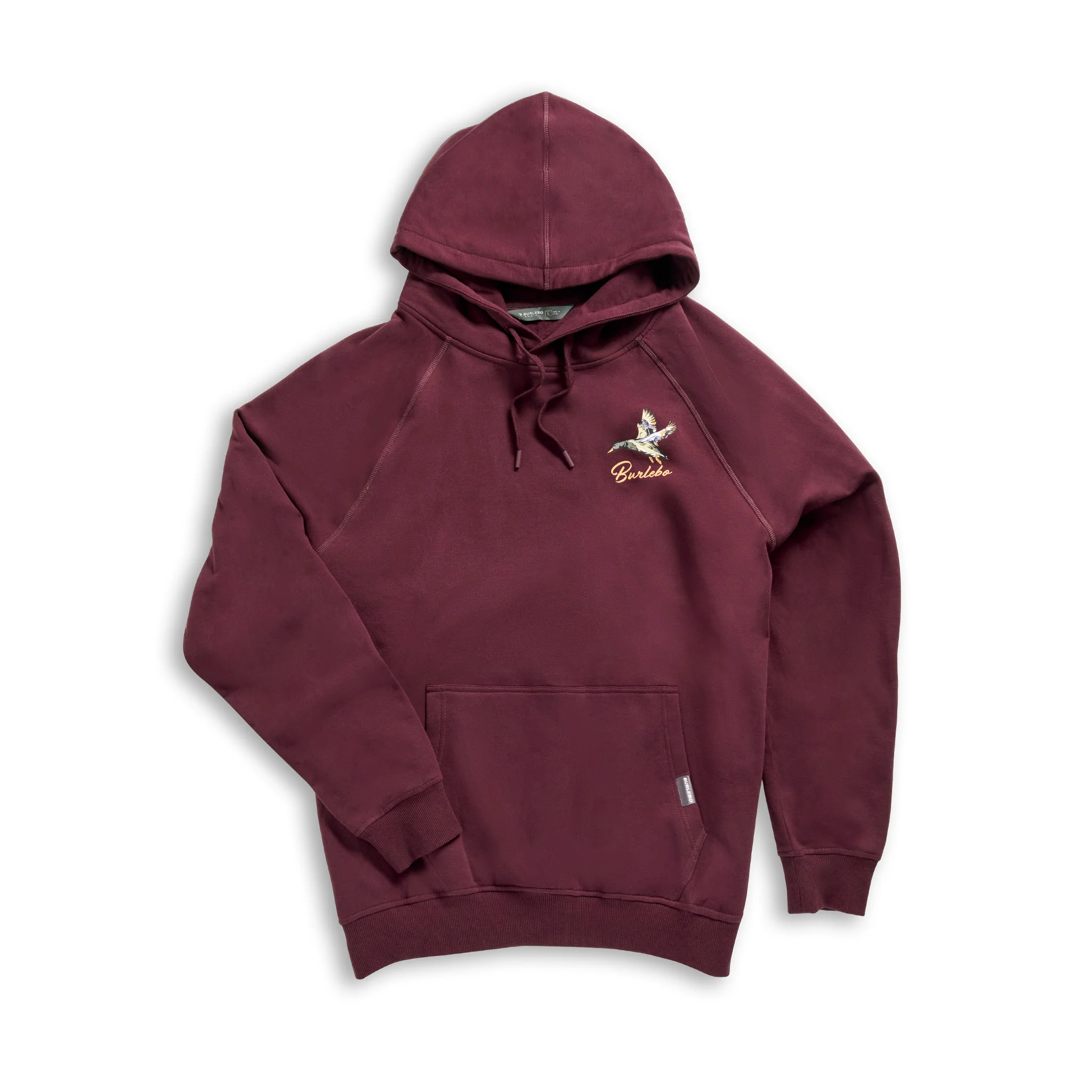 Fleece Hoodie - Pintail Triangle Duck - Maroon
