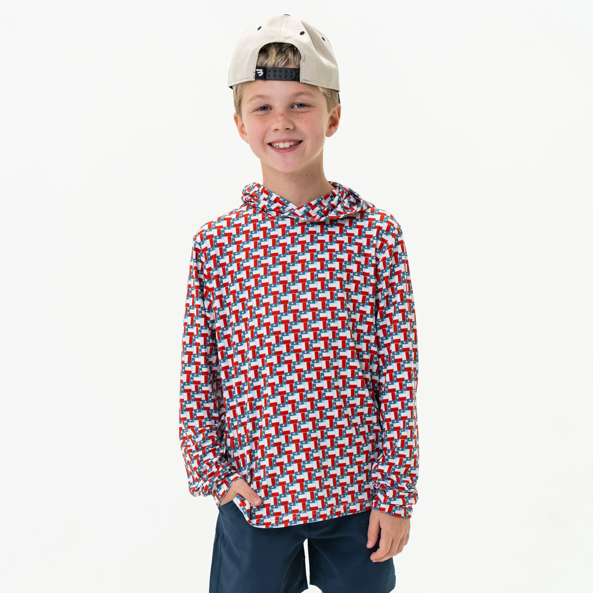 Youth Performance Hoodie - Texas Flag