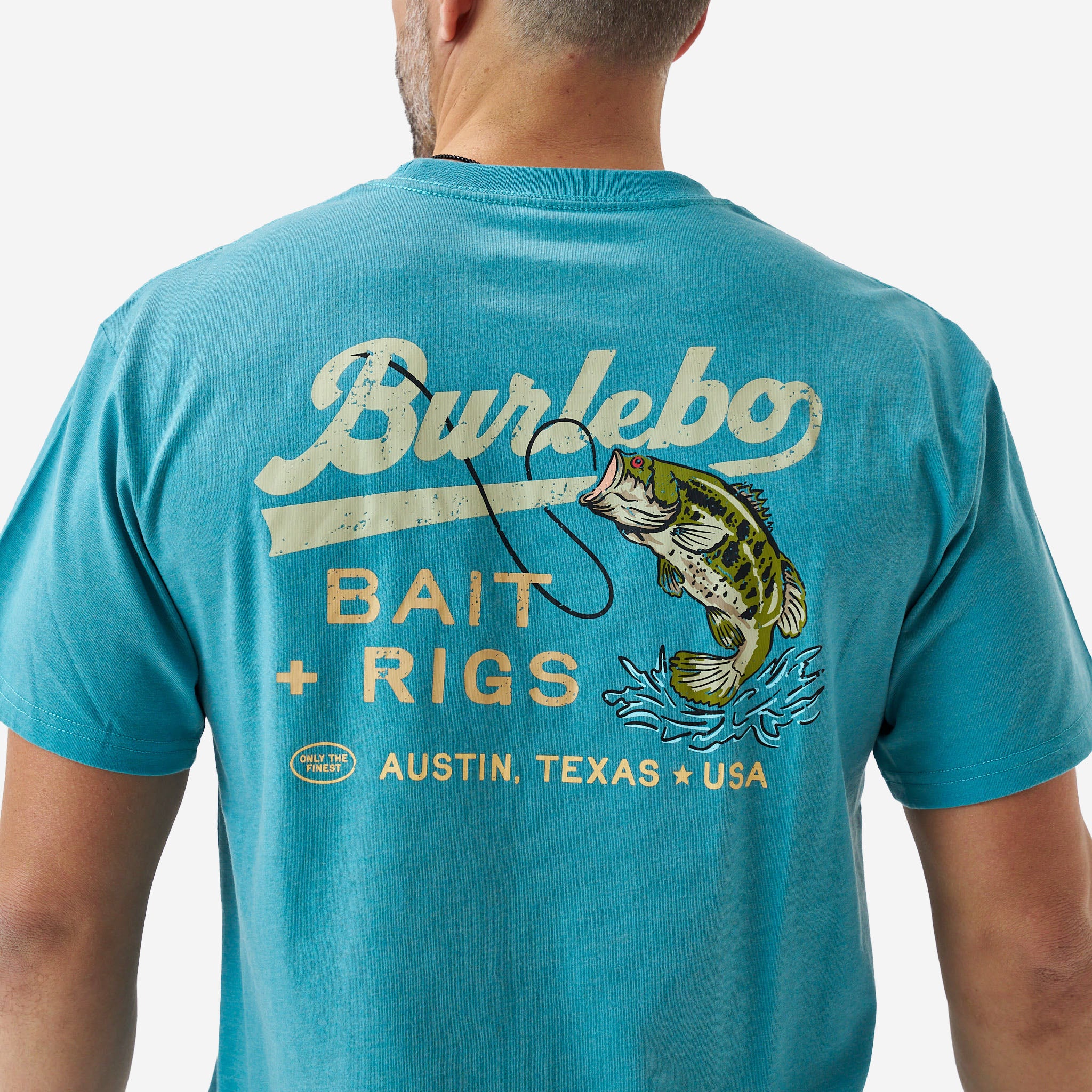 Short Sleeve Tee - Bait And Rigs - Cyan