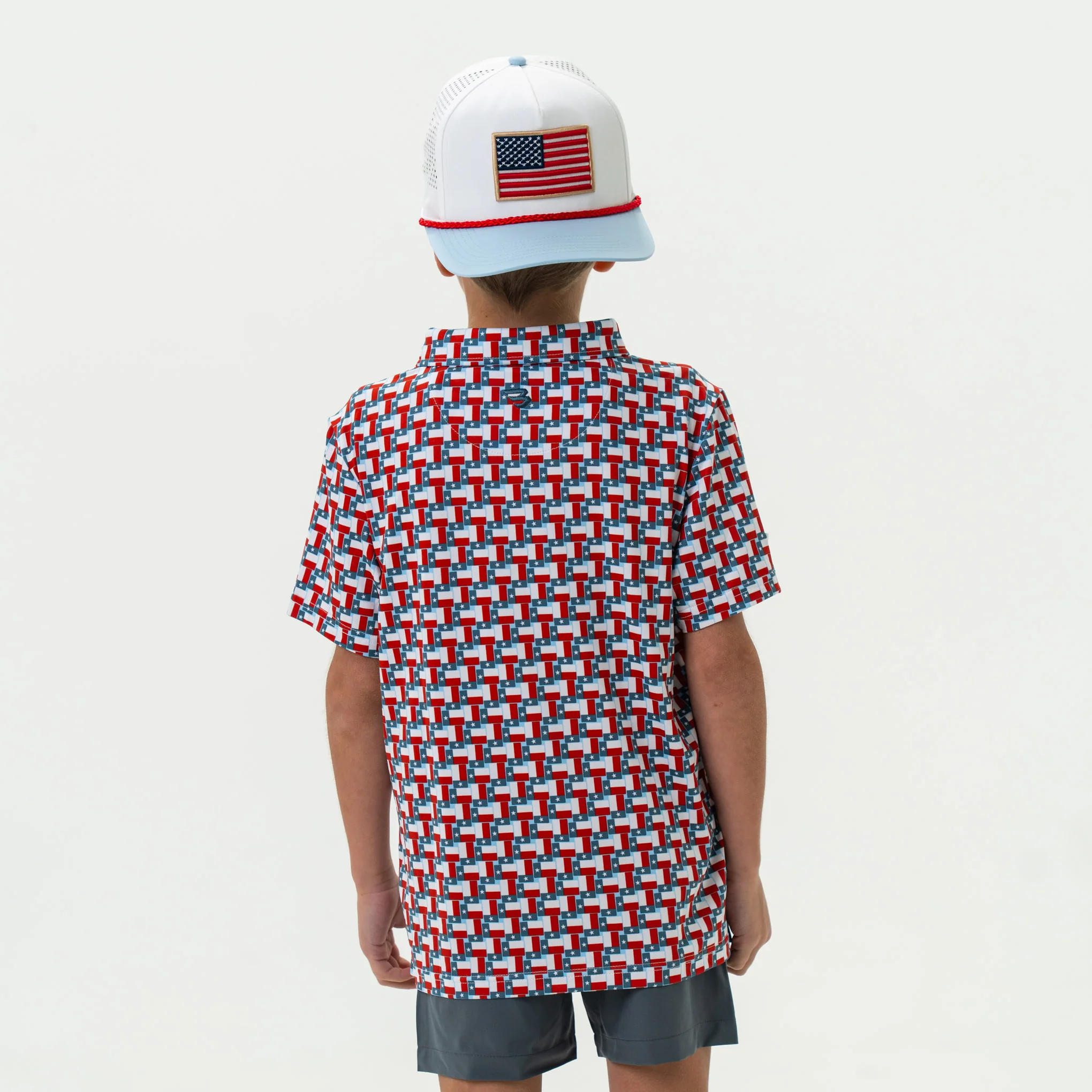 Youth Performance Polo - Texas Flag
