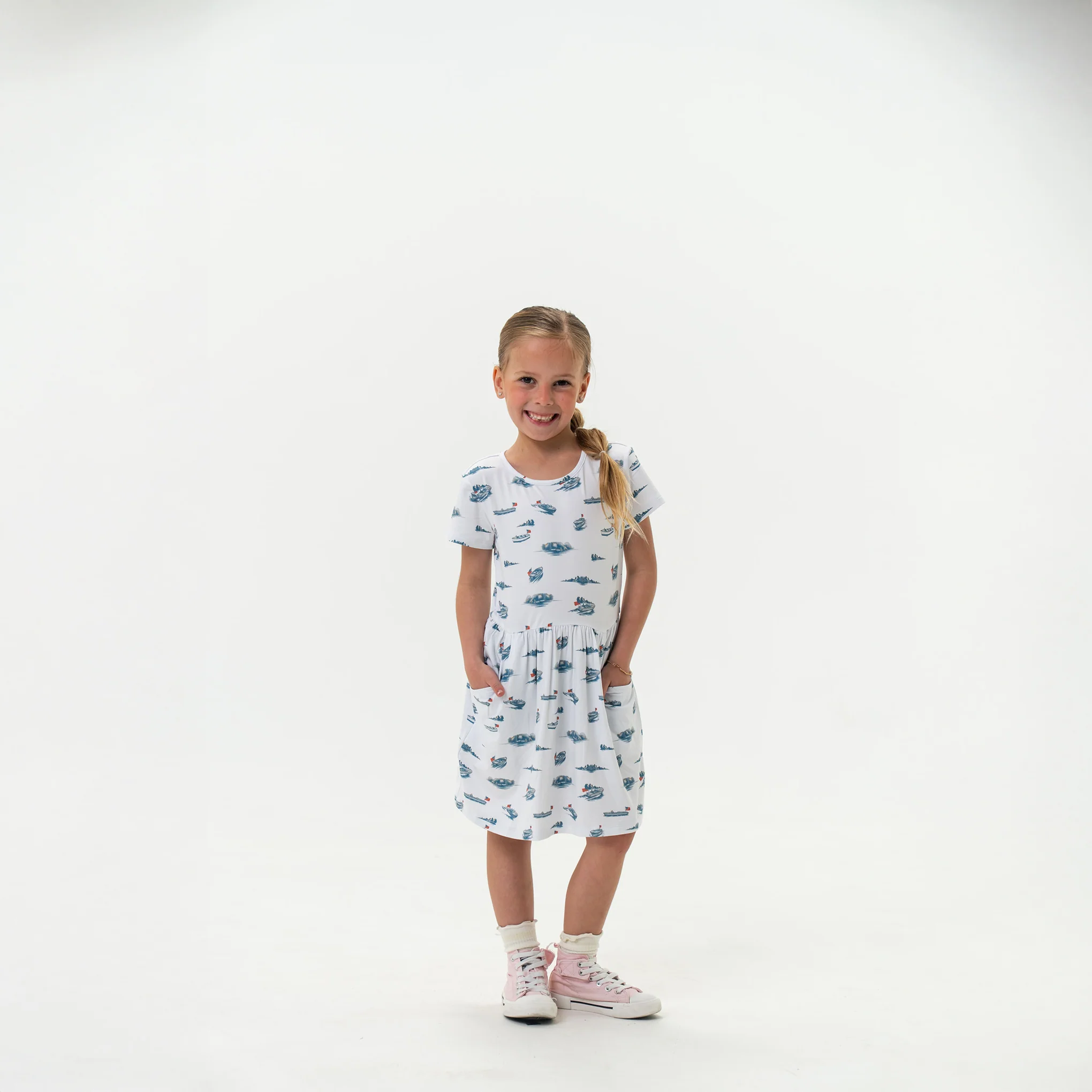 Youth Moxie Dress - Lake Weekend