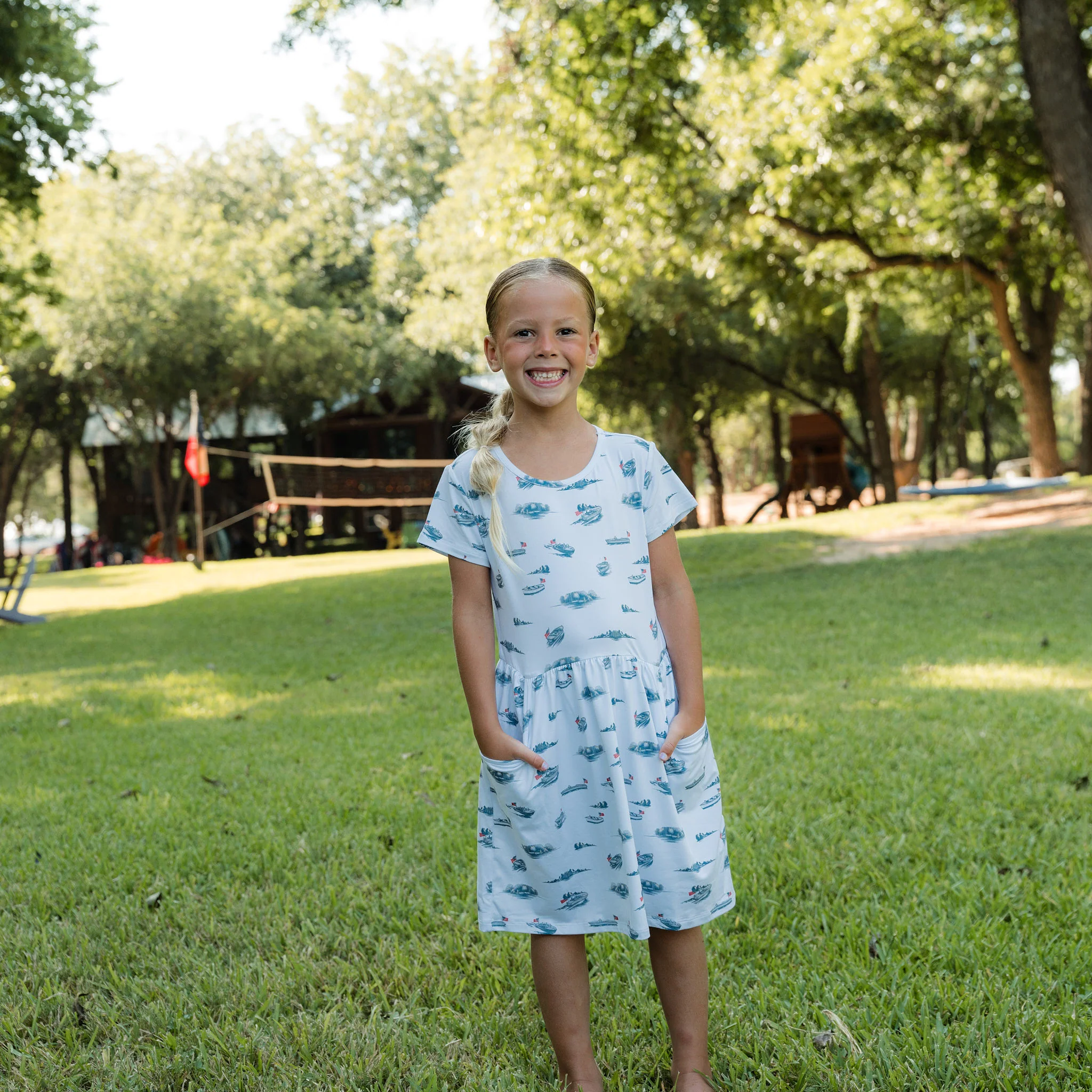 Youth Moxie Dress - Lake Weekend