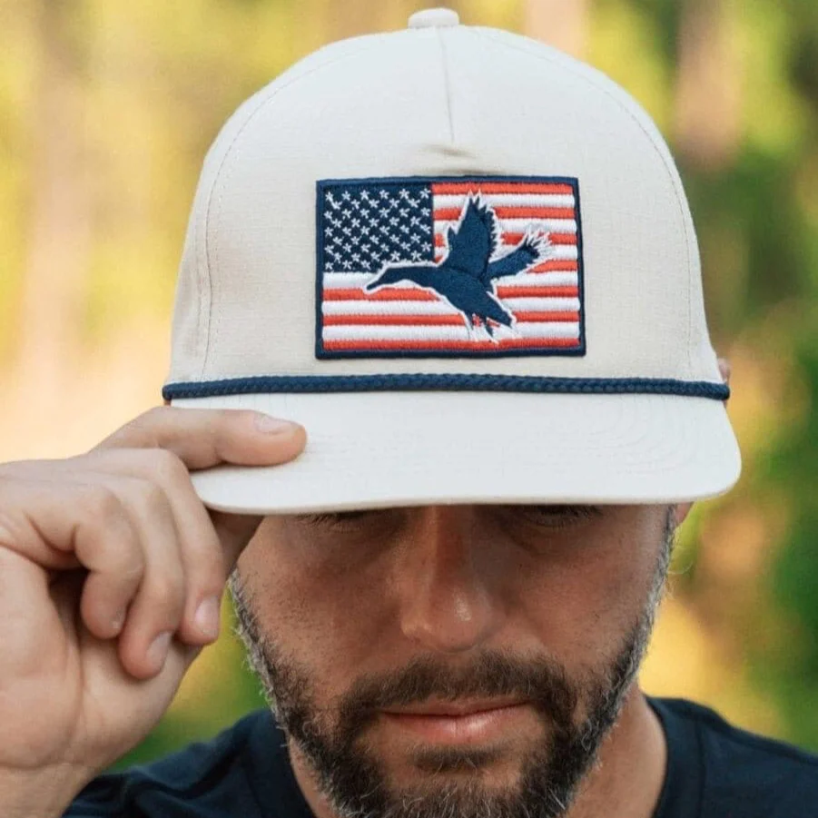 Cap - American Flag Duck - Putty