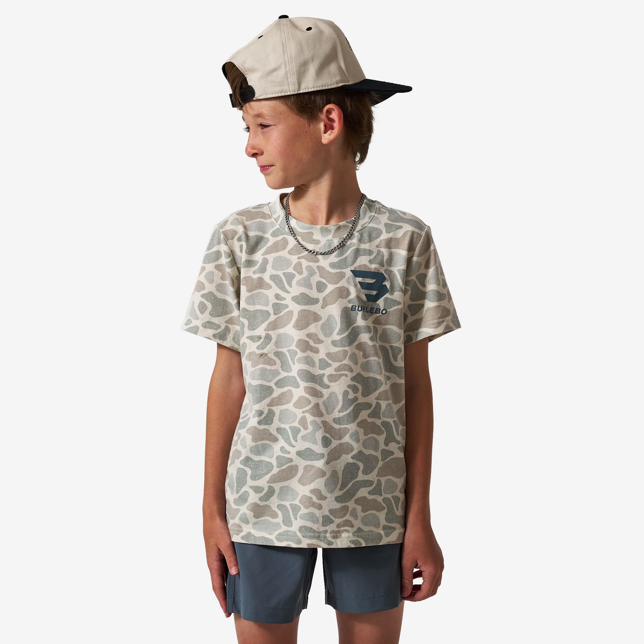 Youth Vintage Washed Tee - God's Glory - Classic Deer Camo
