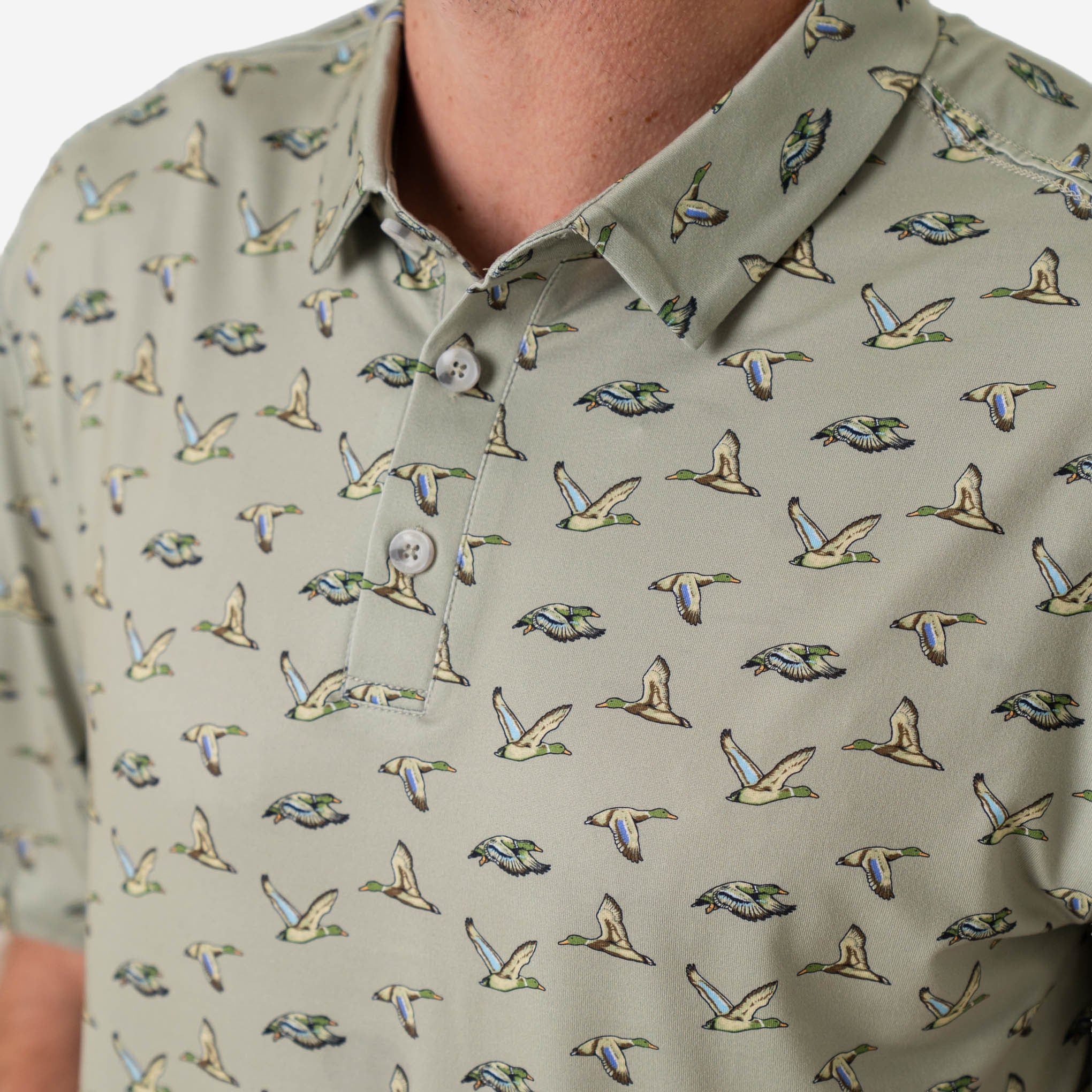 4421-performance-polo-flying-ducks-green-3.jpg Performance Polo - Flying Ducks - Green