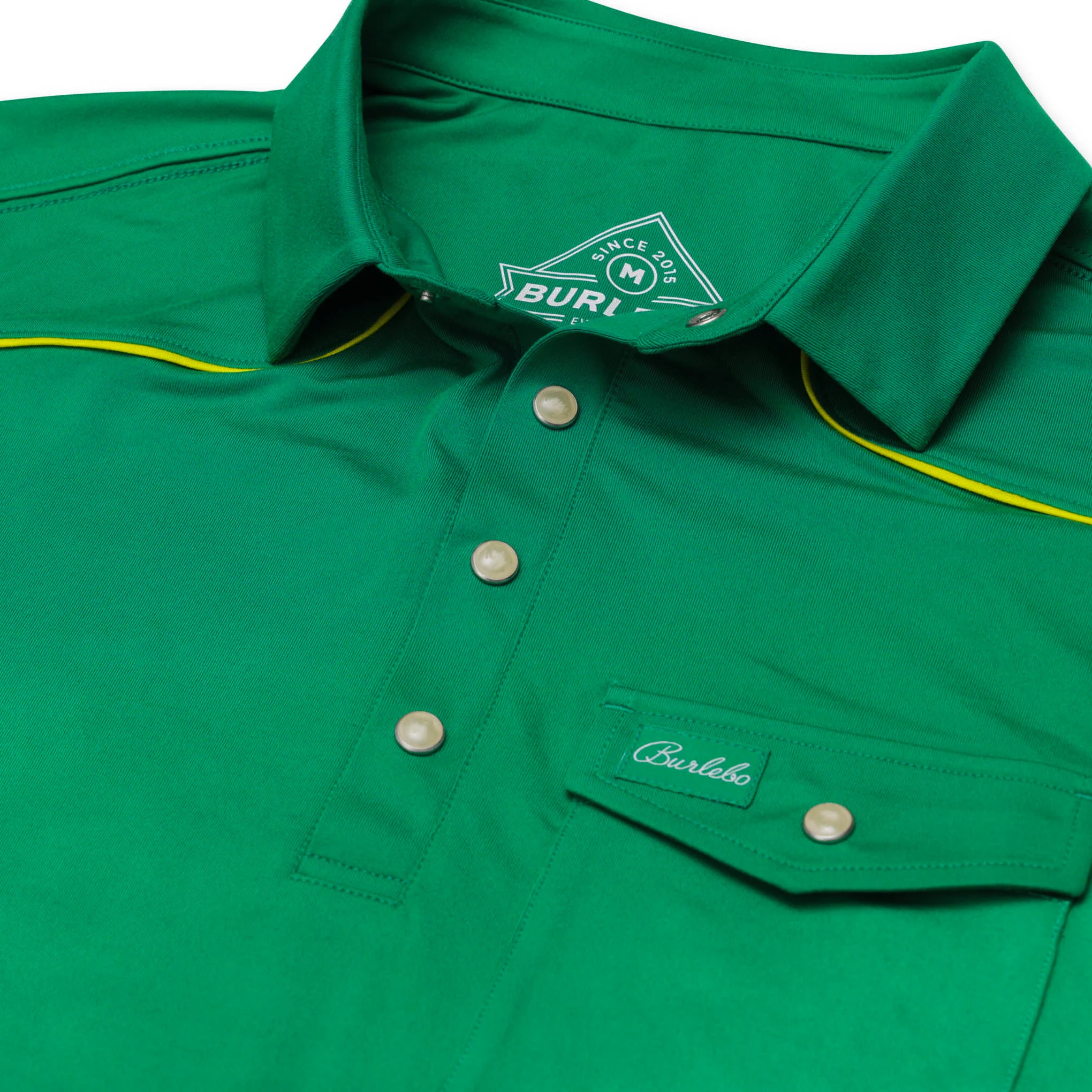 4427-pearl-snap-performance-polo-green-and-yellow-6.webp Pearl Snap Performance Polo - Green and Yellow
