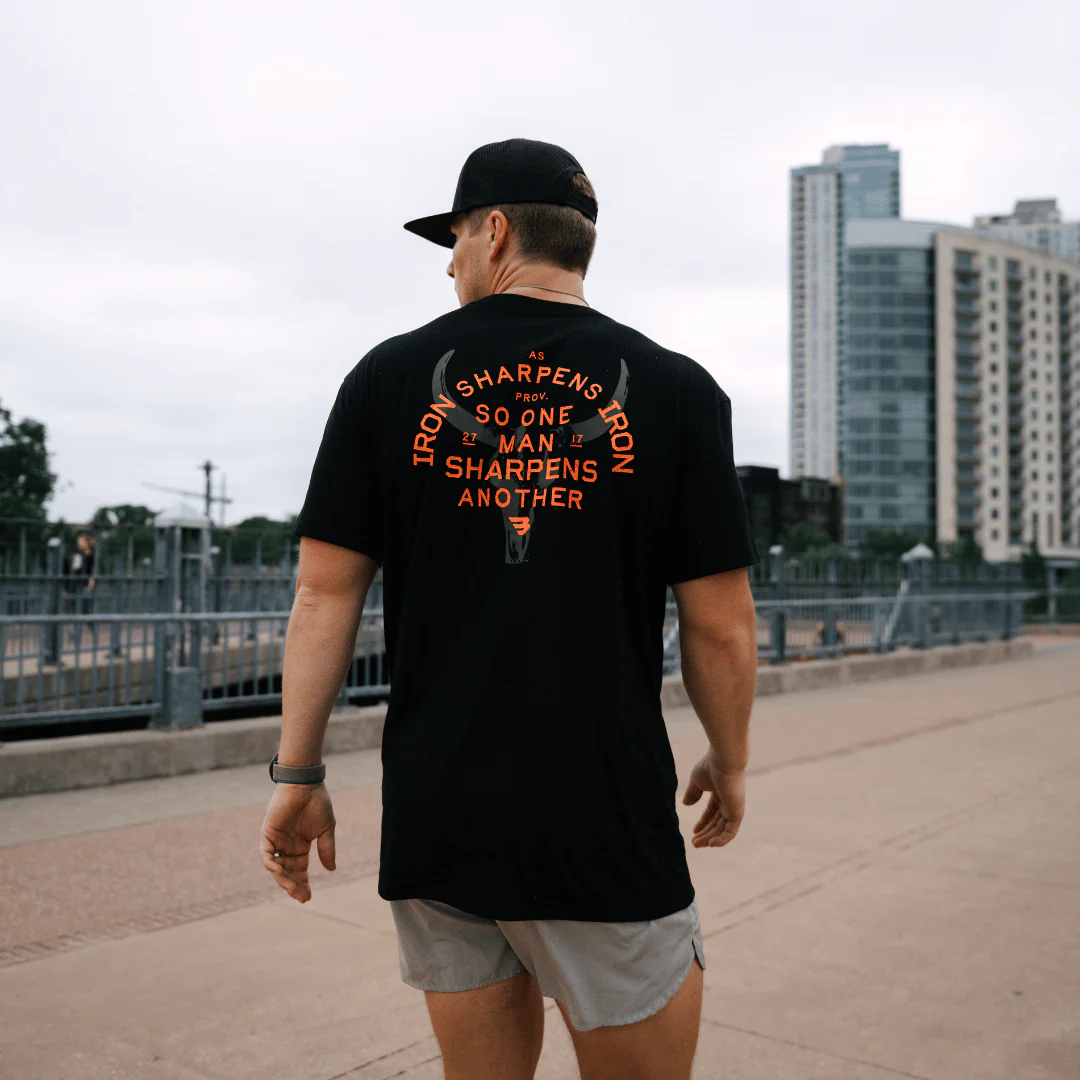 Short Sleeve Tee - Proverbs 27:17 - Black