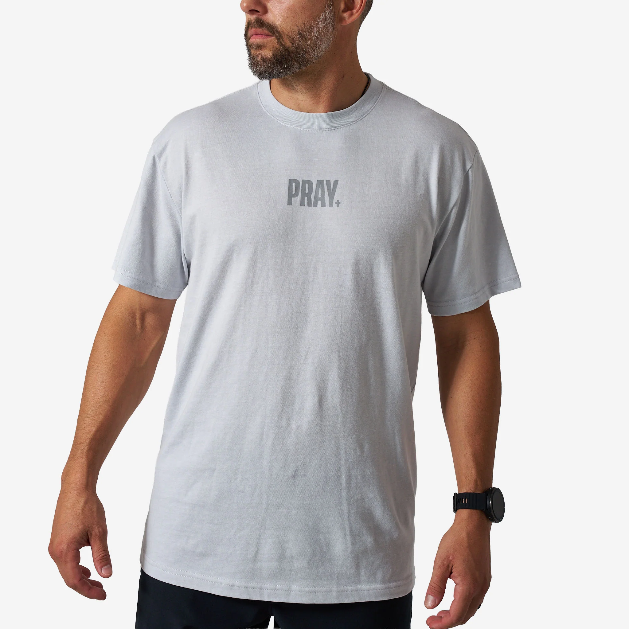 4451-vintage-washed-tee-pray-light-grey-1.webp Vintage Washed Tee - PRAY - Light Grey