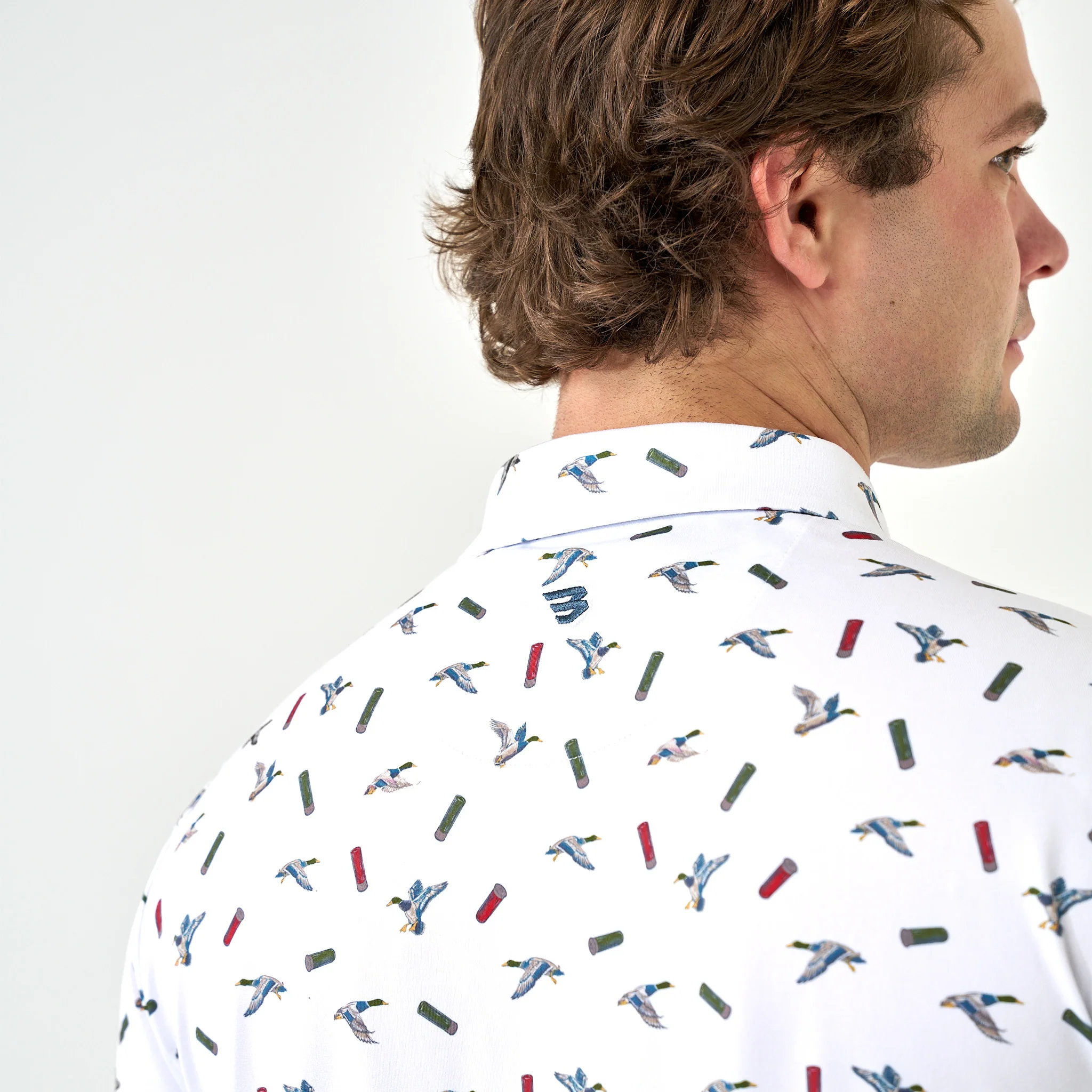 Performance Polo - Ducks And Shells - White