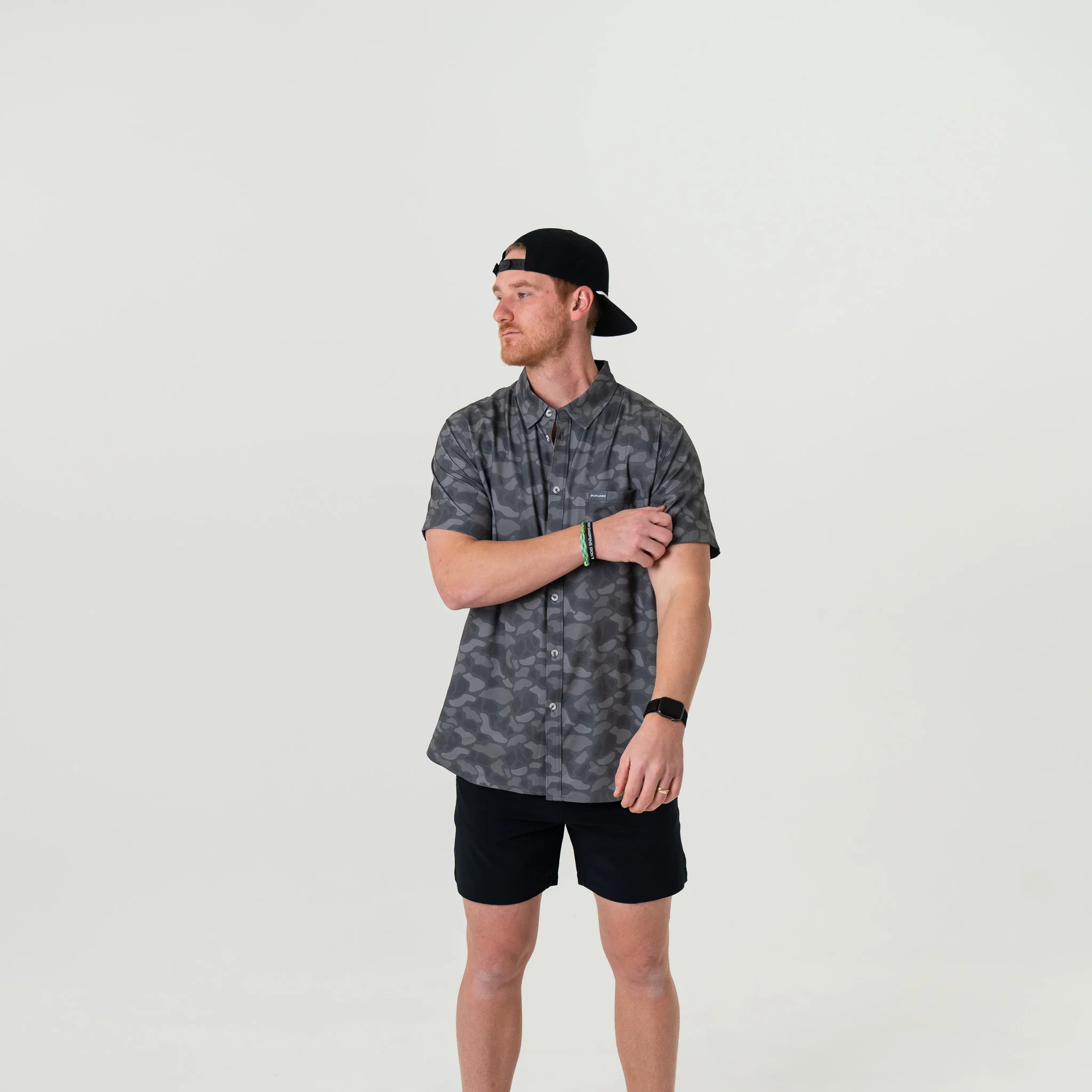 Performance Button Up - Stone Camo