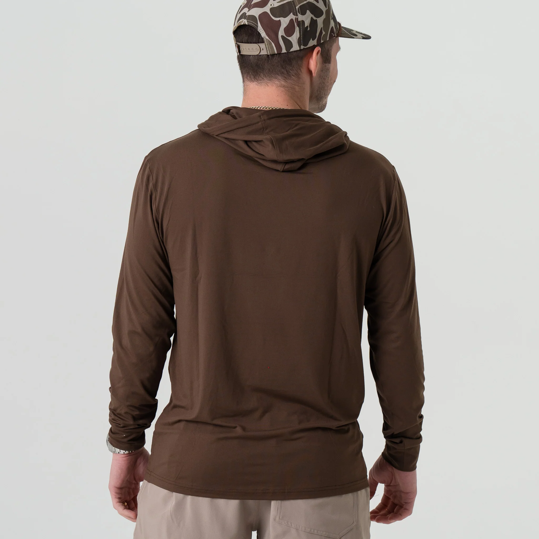 Performance Hoodie - Heather Brown