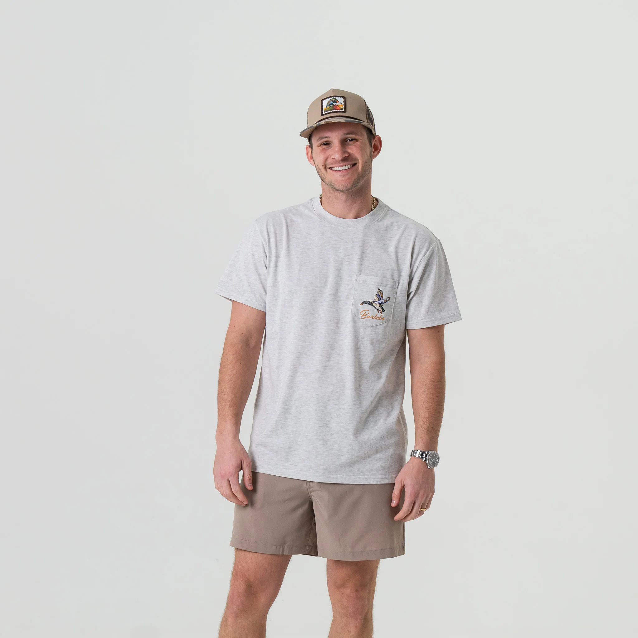 4632-short-sleeve-tee-pintail-triangle-duck-heather-ash-grey-4.webp Short Sleeve Tee - Pintail Triangle Duck - Heather Ash Grey