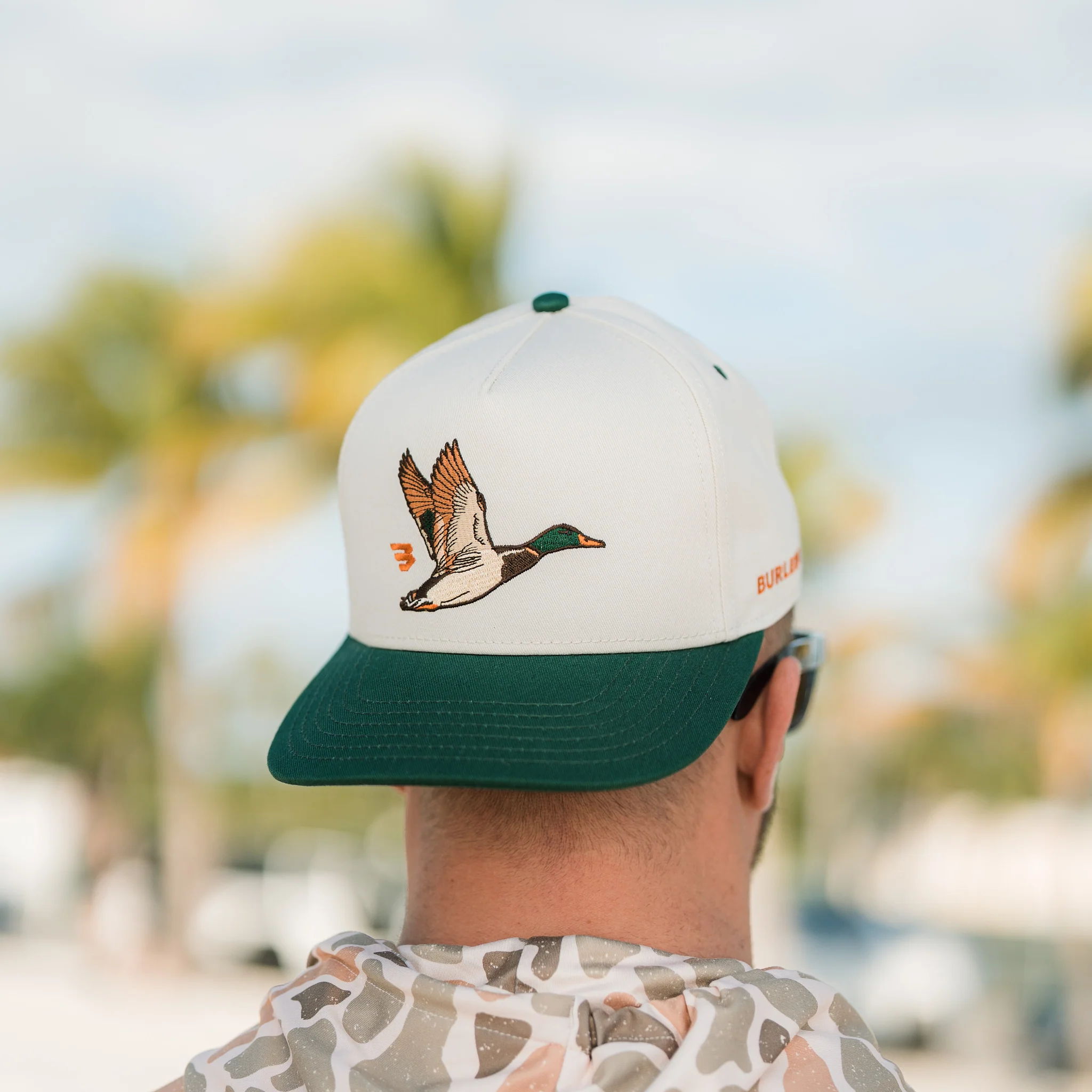 Cap - Flying Duck - Cream & Green