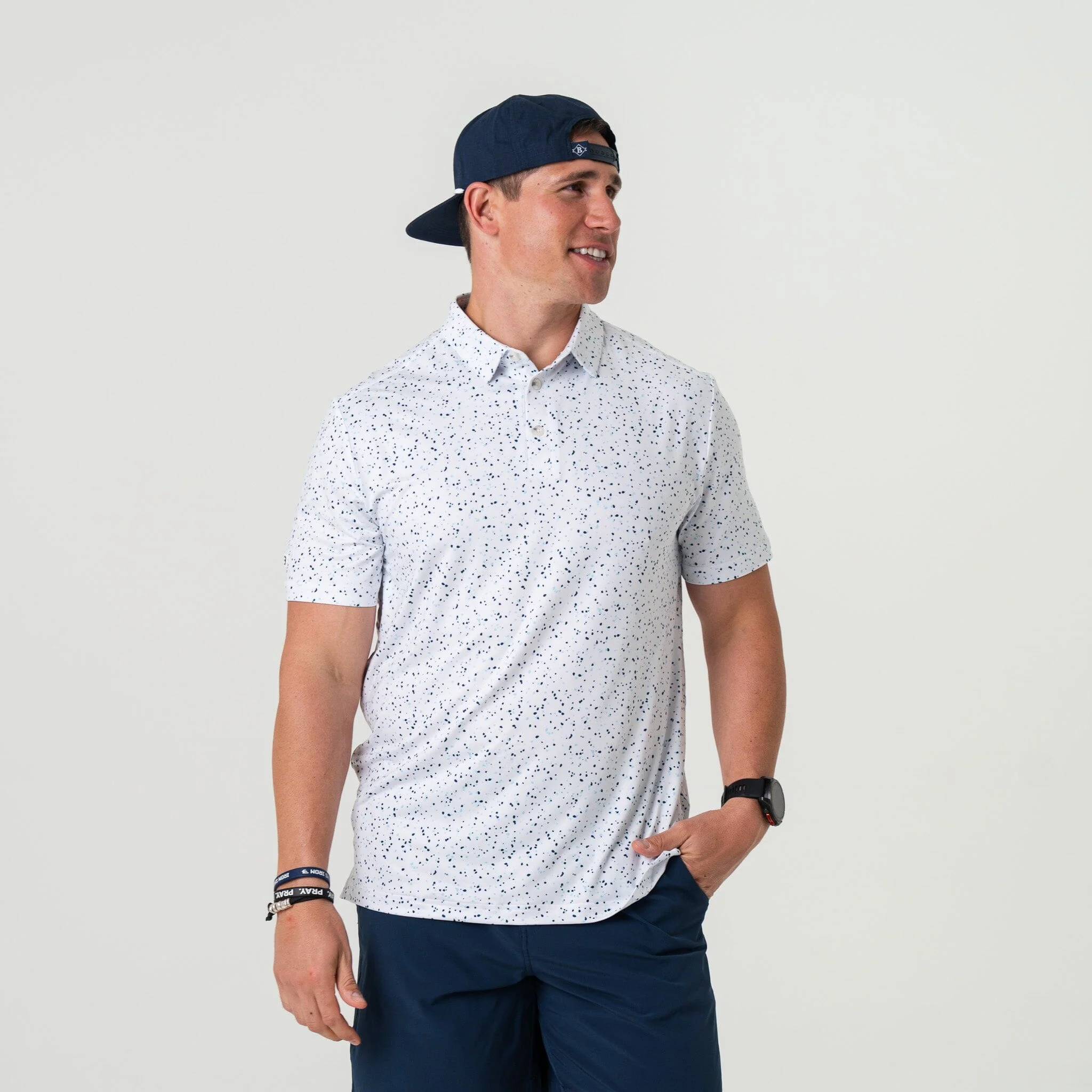 Performance Polo - White Speckled
