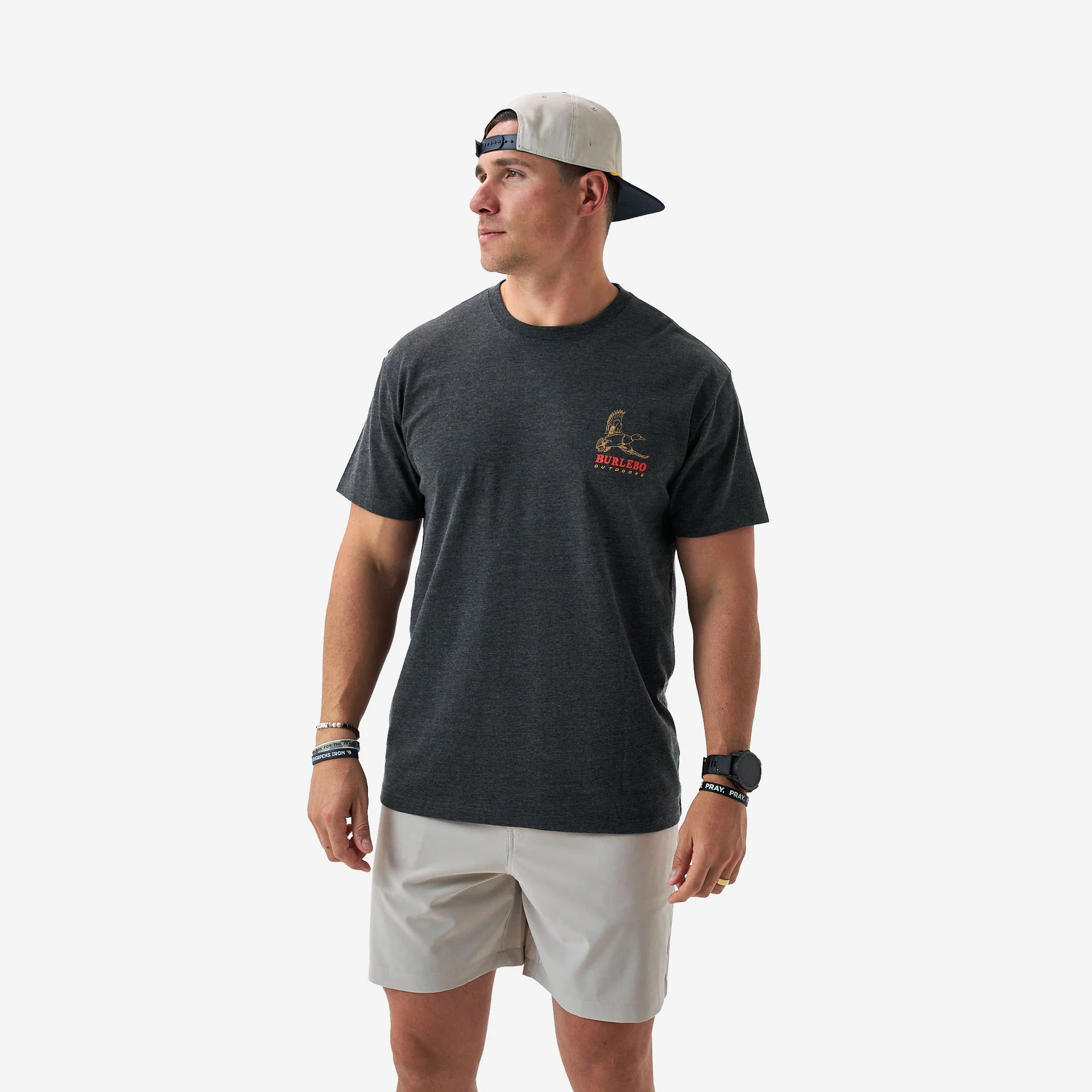 Short Sleeve Tee - Duck Wild - Heather Black