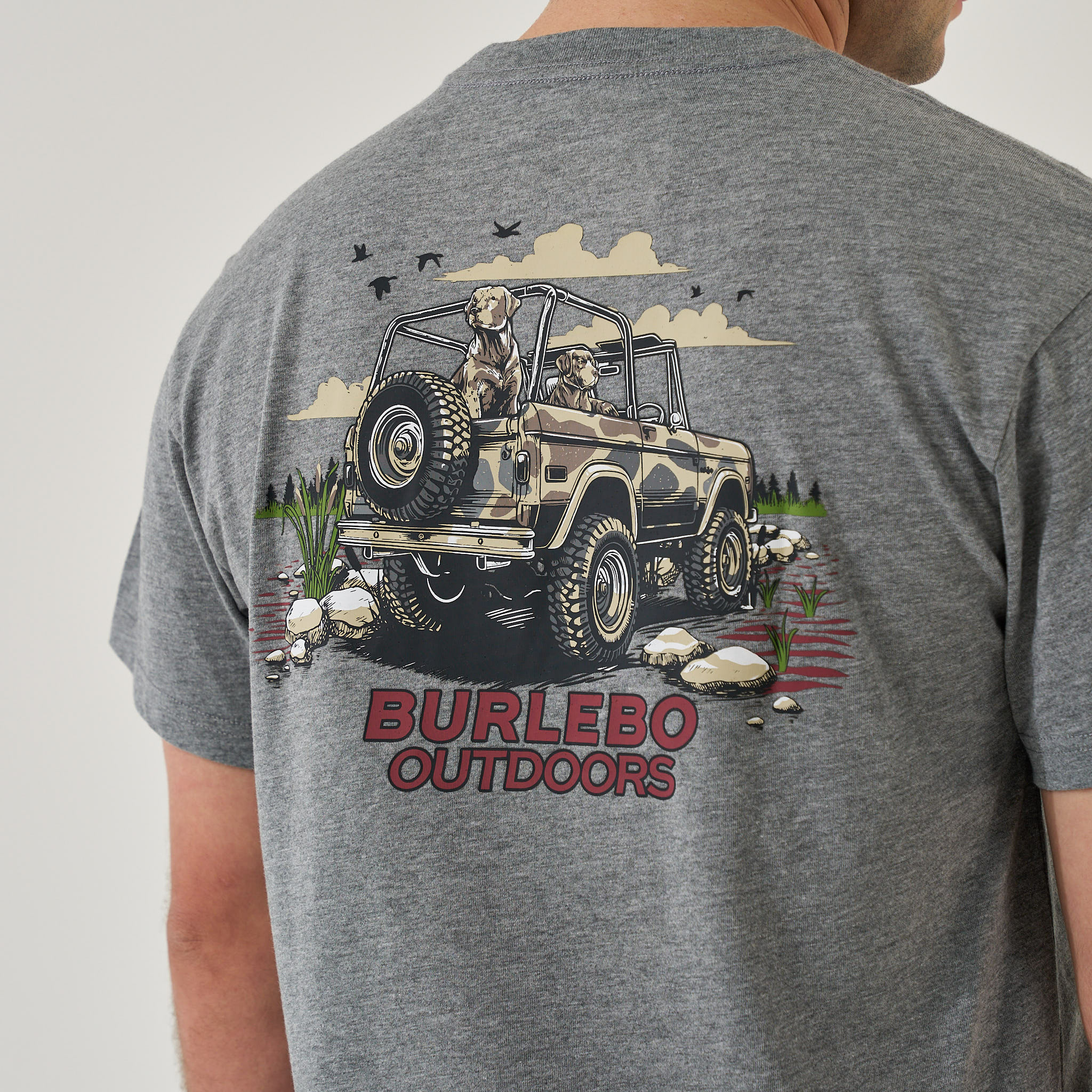 Short Sleeve Tee - Off Road Bronco - Dark Heather Grey
