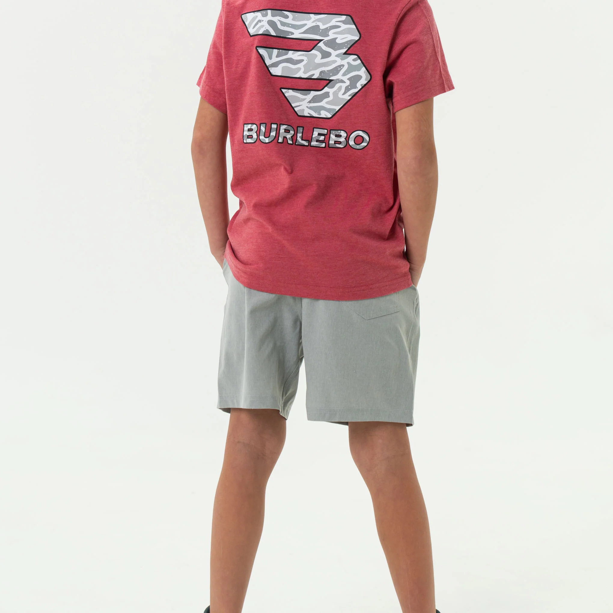 Youth Athletic Short - Light Grey - Grey Aztec