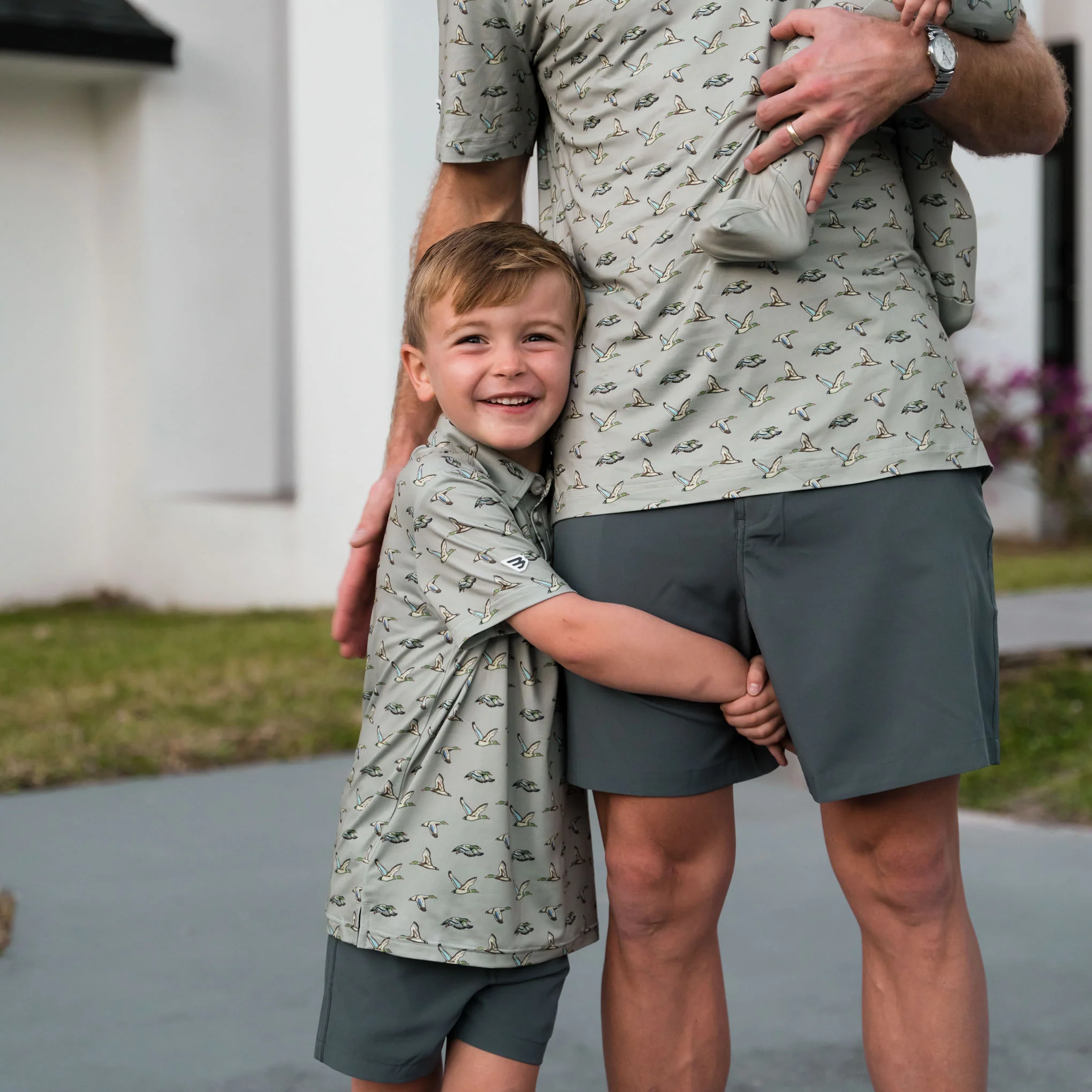 Youth Performance Polo - Flying Ducks Green