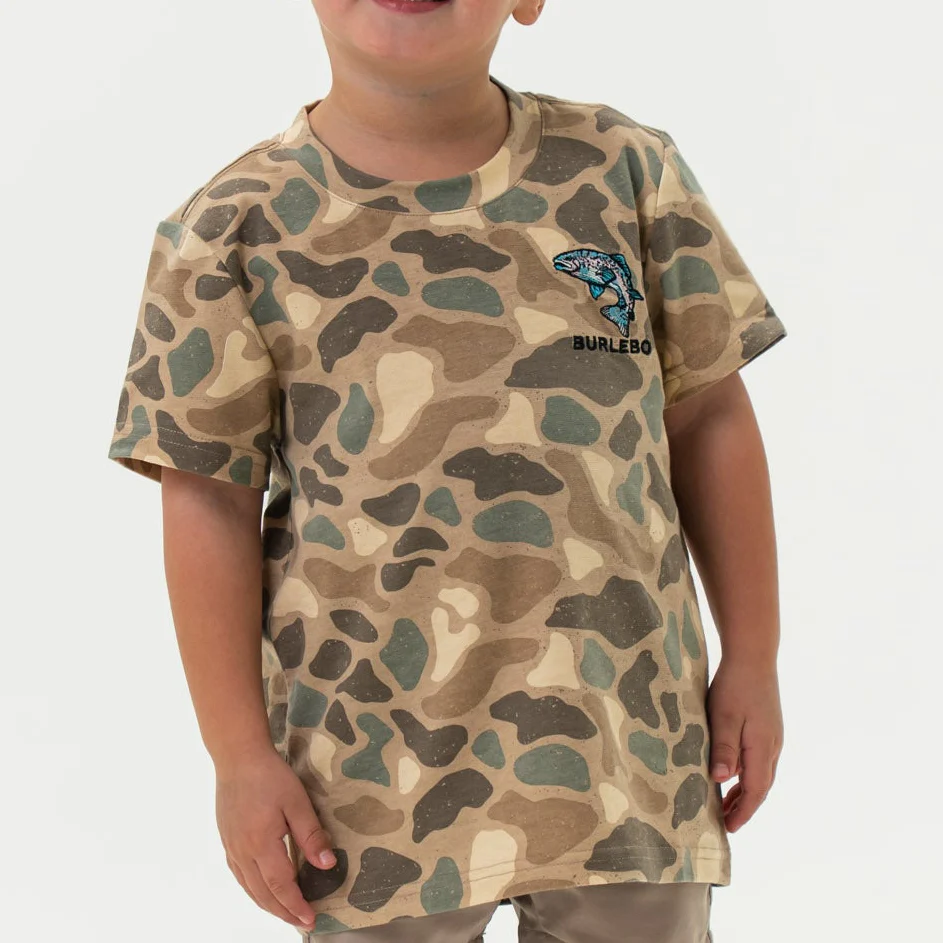 Youth Short Sleeve Tee - Pintail Camo - Jumping Trout