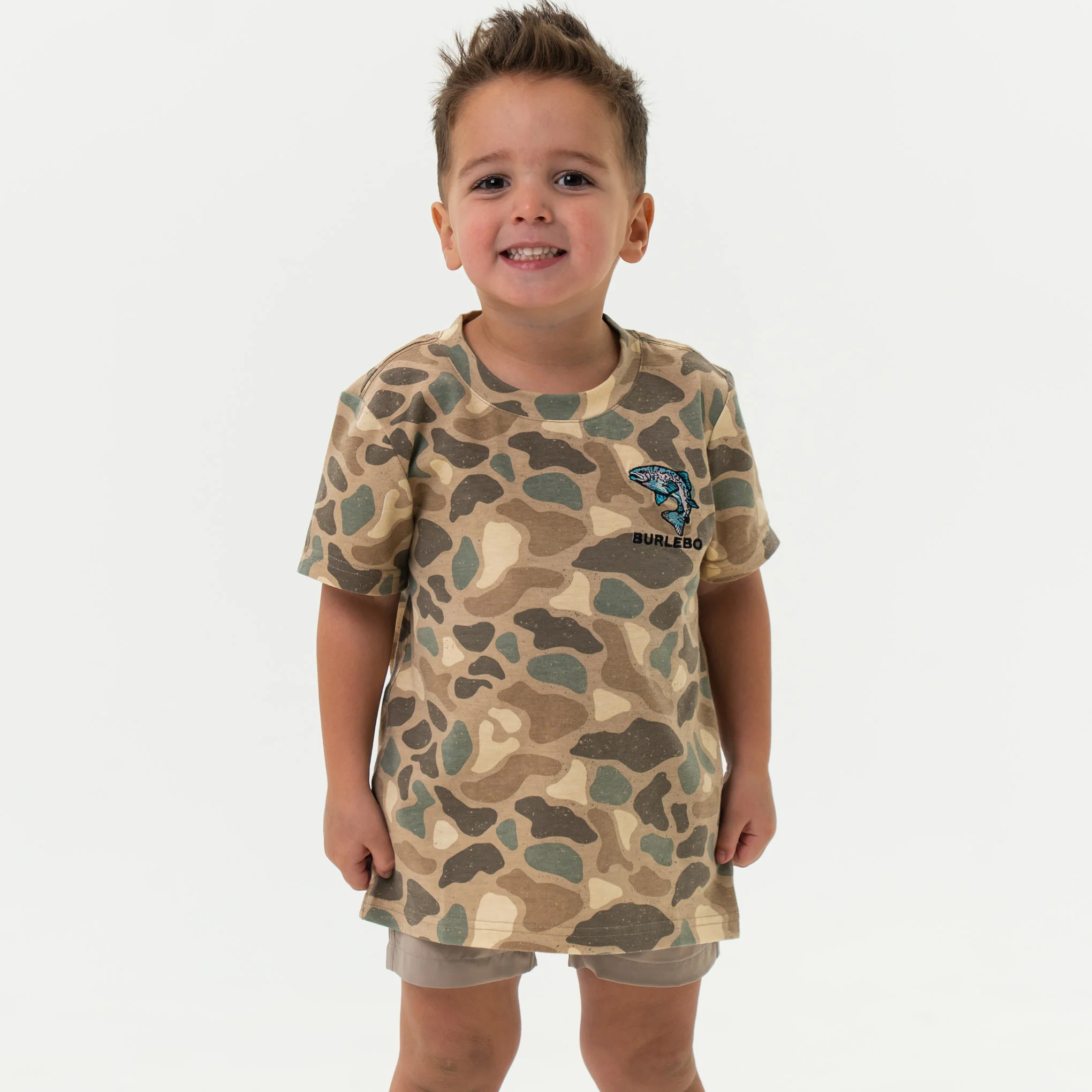Youth Short Sleeve Tee - Pintail Camo - Jumping Trout