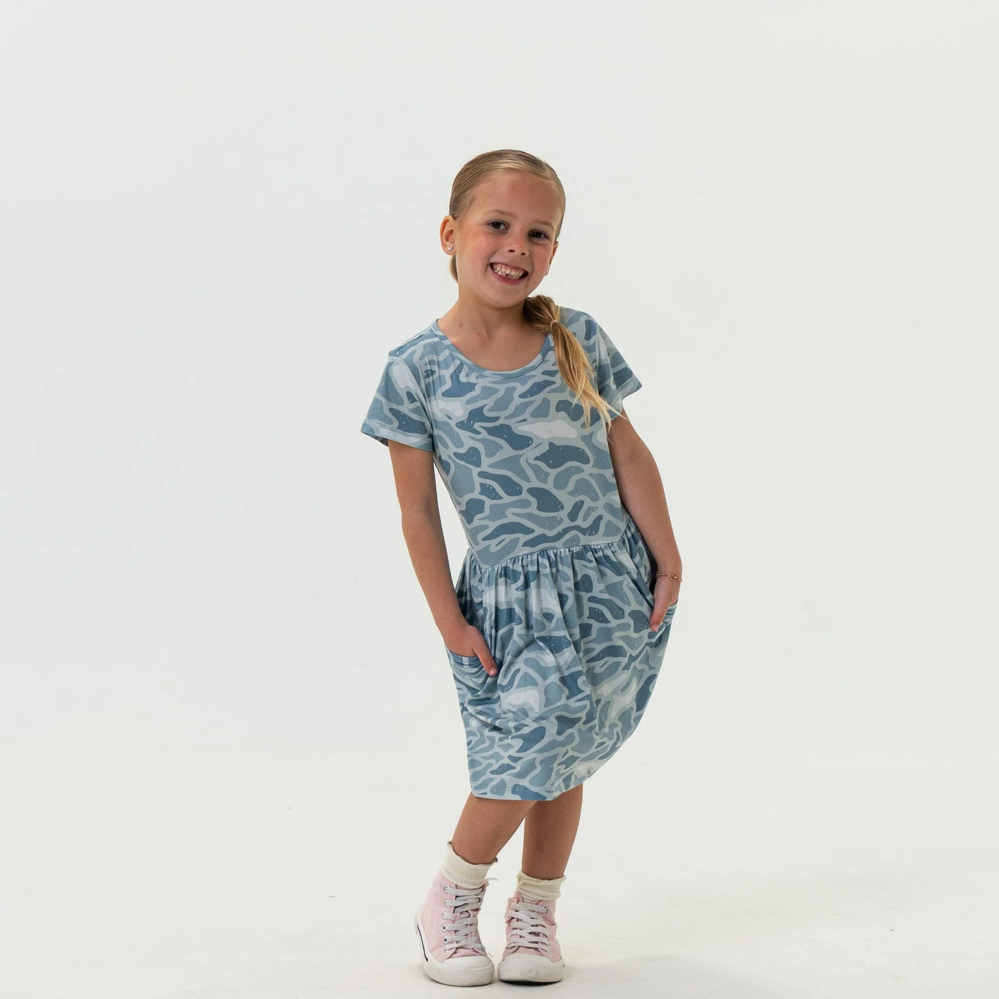 Youth Moxie Dress - Seaside Camo