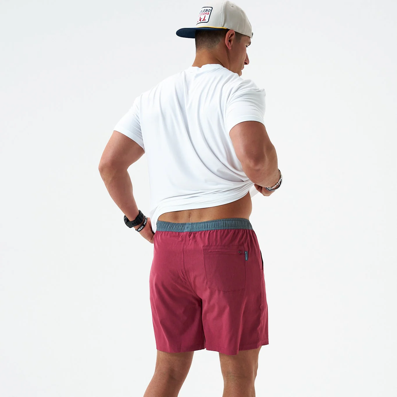 Athletic Short - Cardinal - Topo Desert Camo Liner