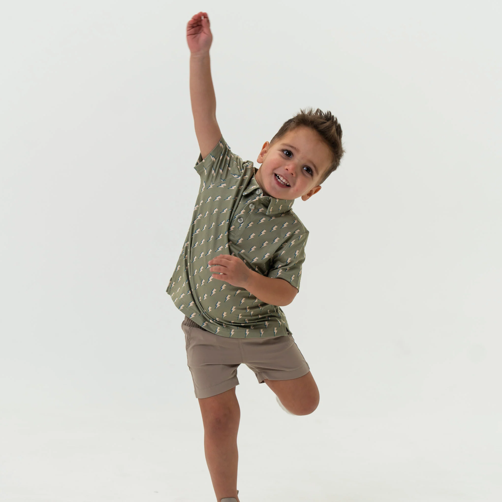 Youth Performance Polo - Sage Lightning