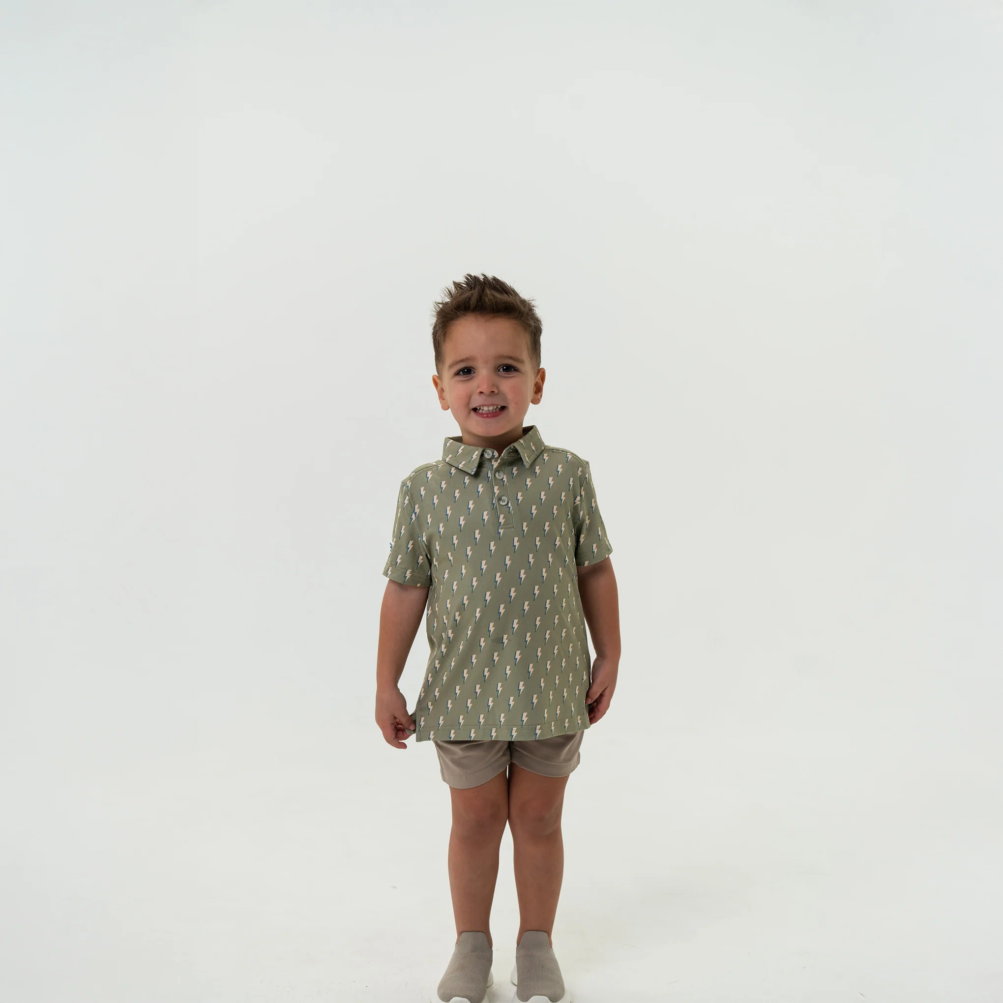 Youth Performance Polo - Sage Lightning